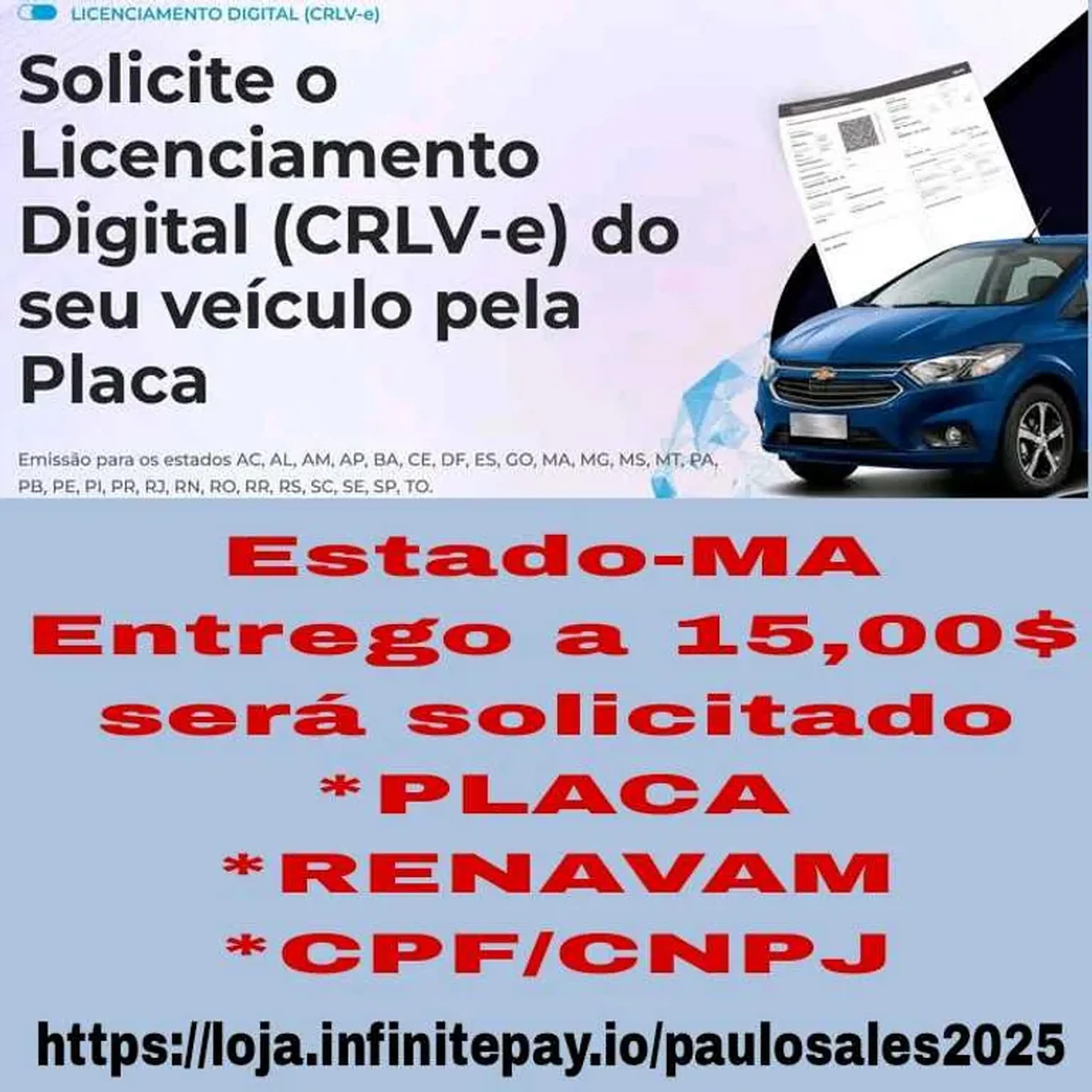 CRLV-e Estado-MA imagem