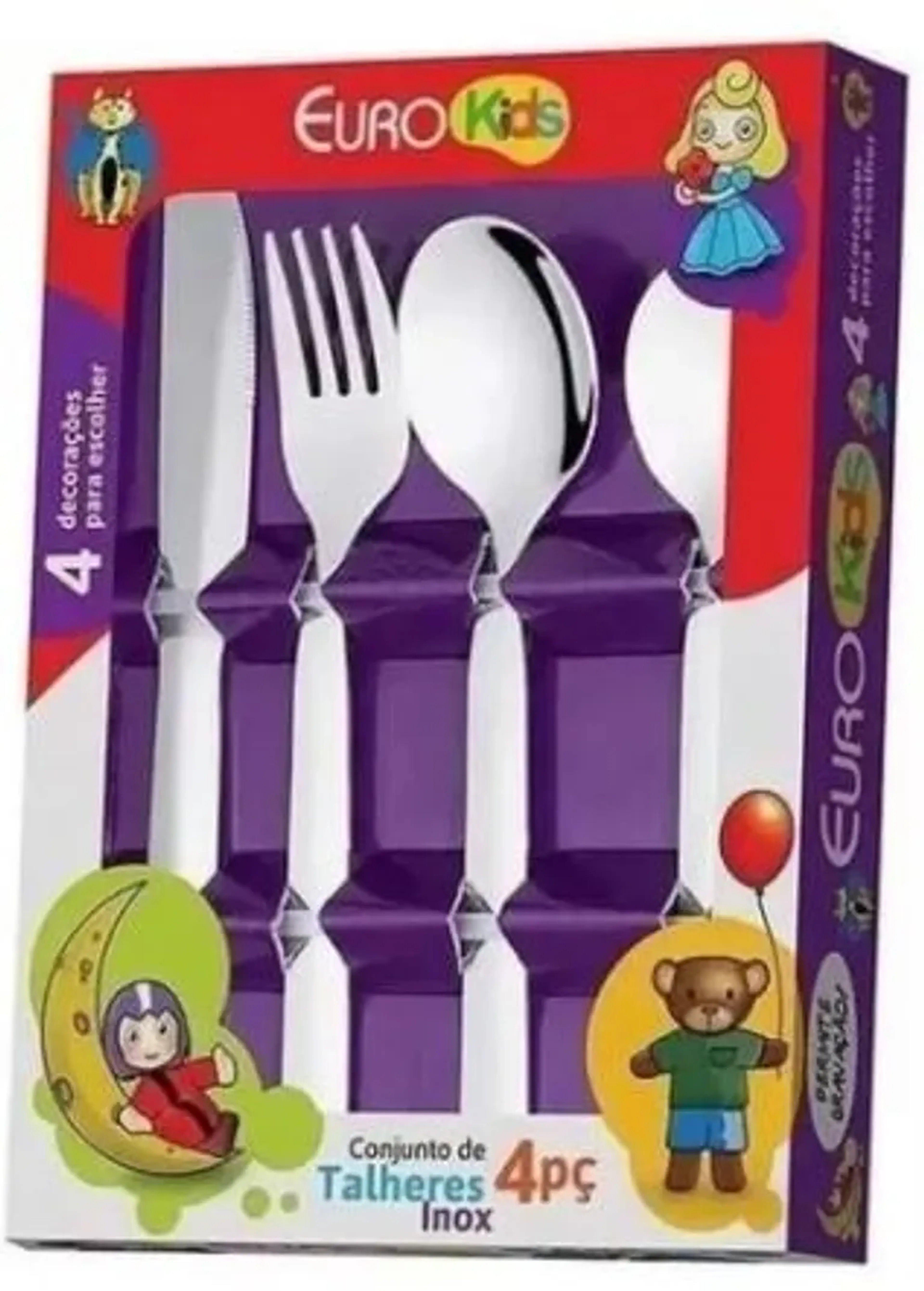 Jogo de Talheres Infantis Euro Kids imagem