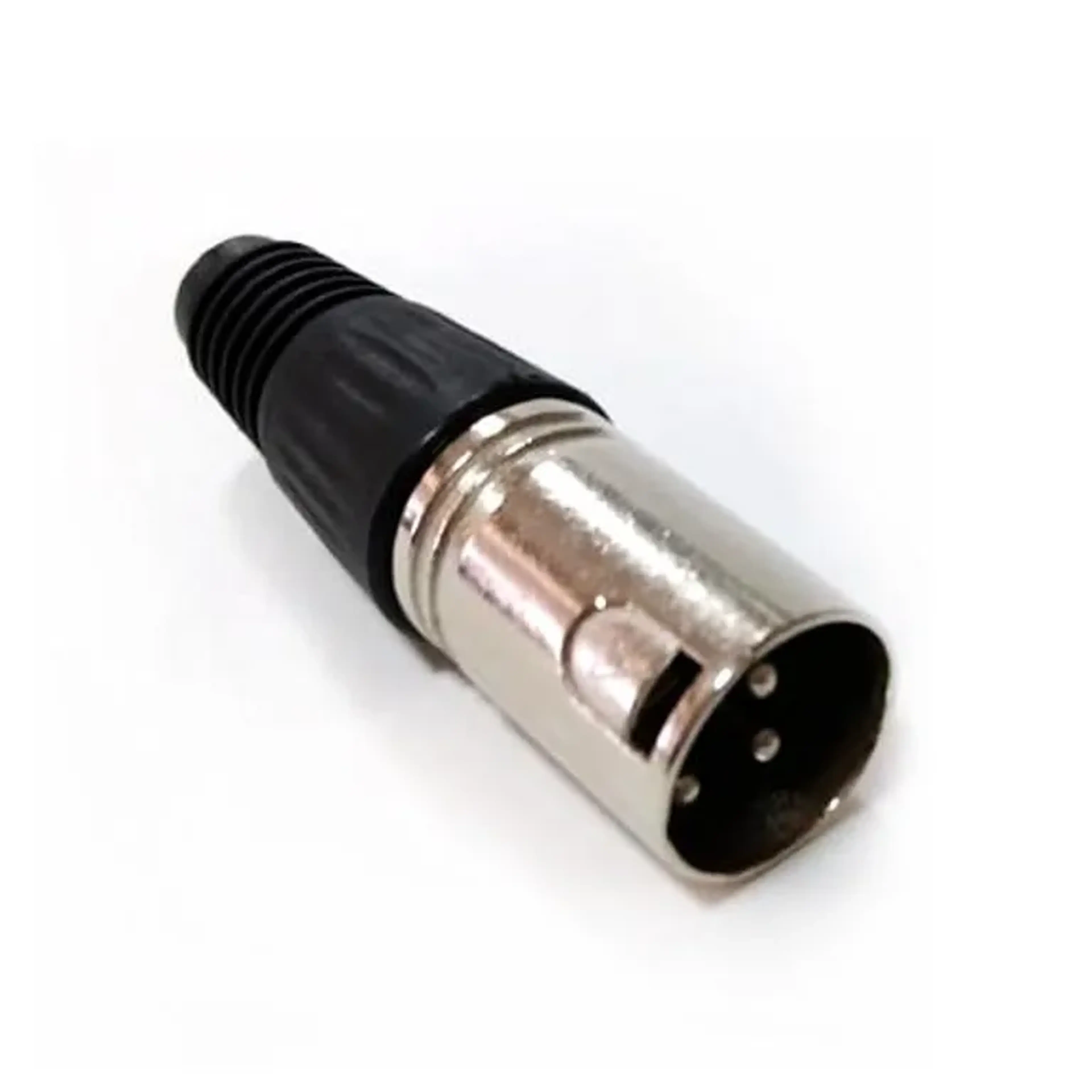 Conector XLR Macho metal preto imagem