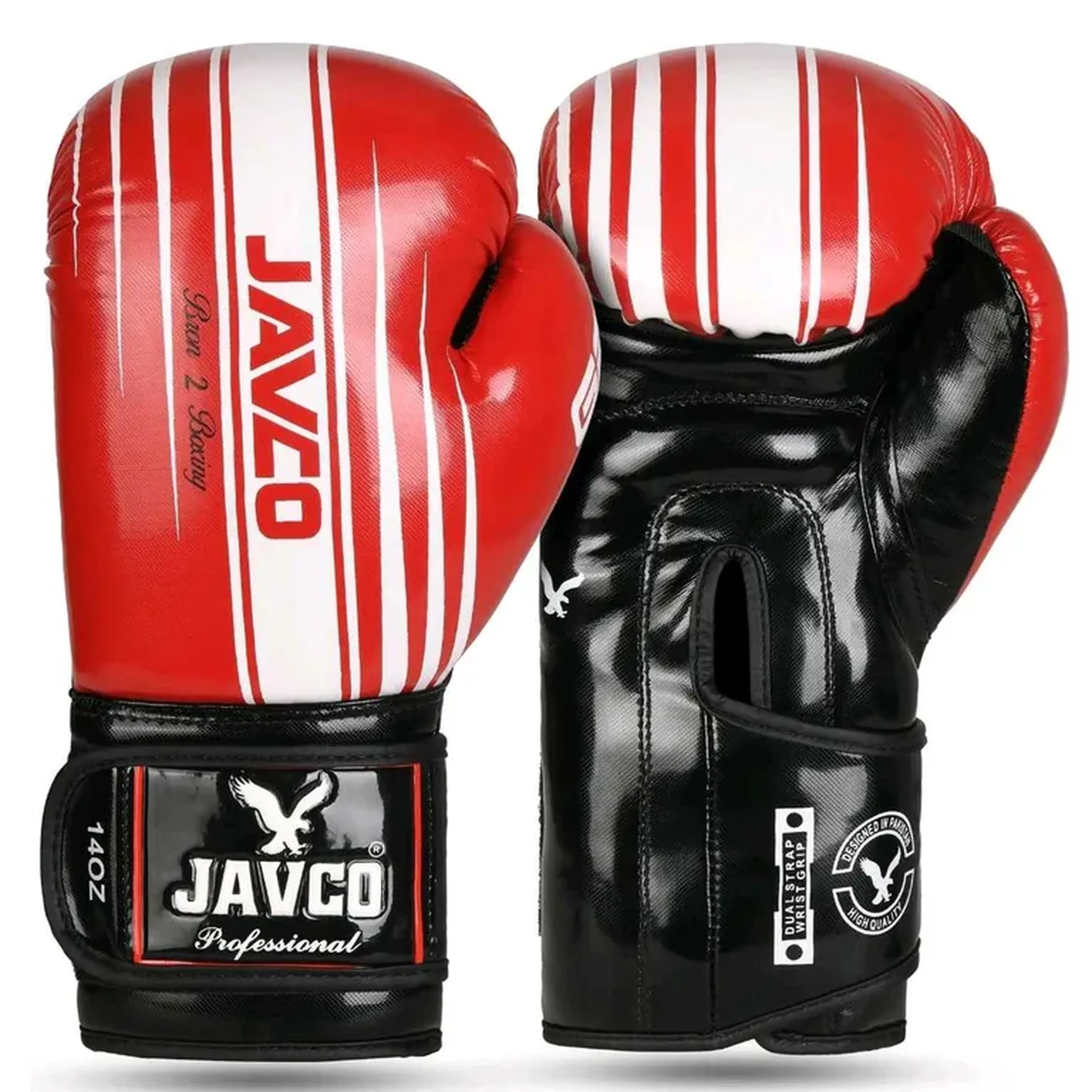 Luva Boxe Muaythai Javeco Profissional Born 2 Boxing vermelha imagem