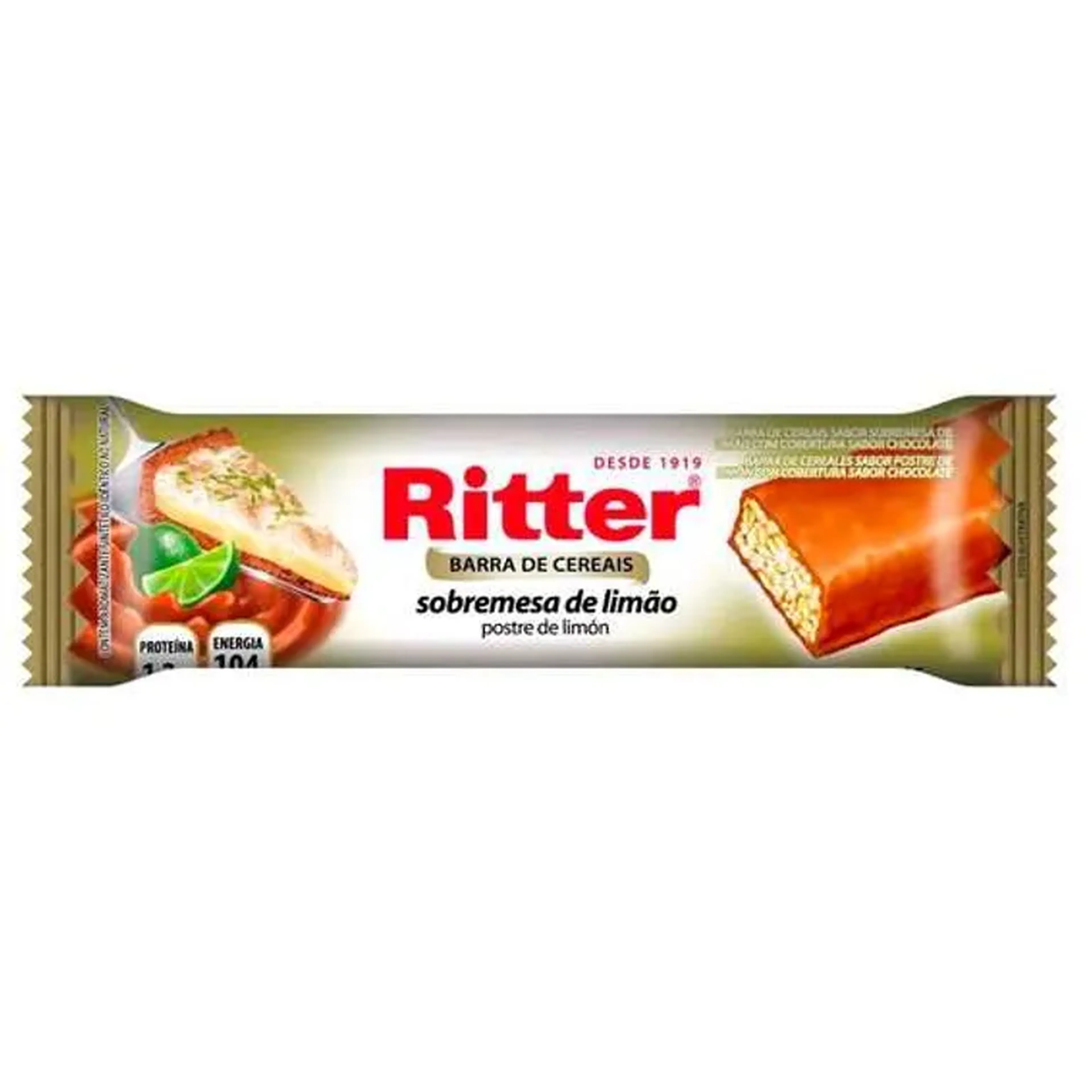 Barra Cereal Limão cob chocolate Ritter 25g imagem