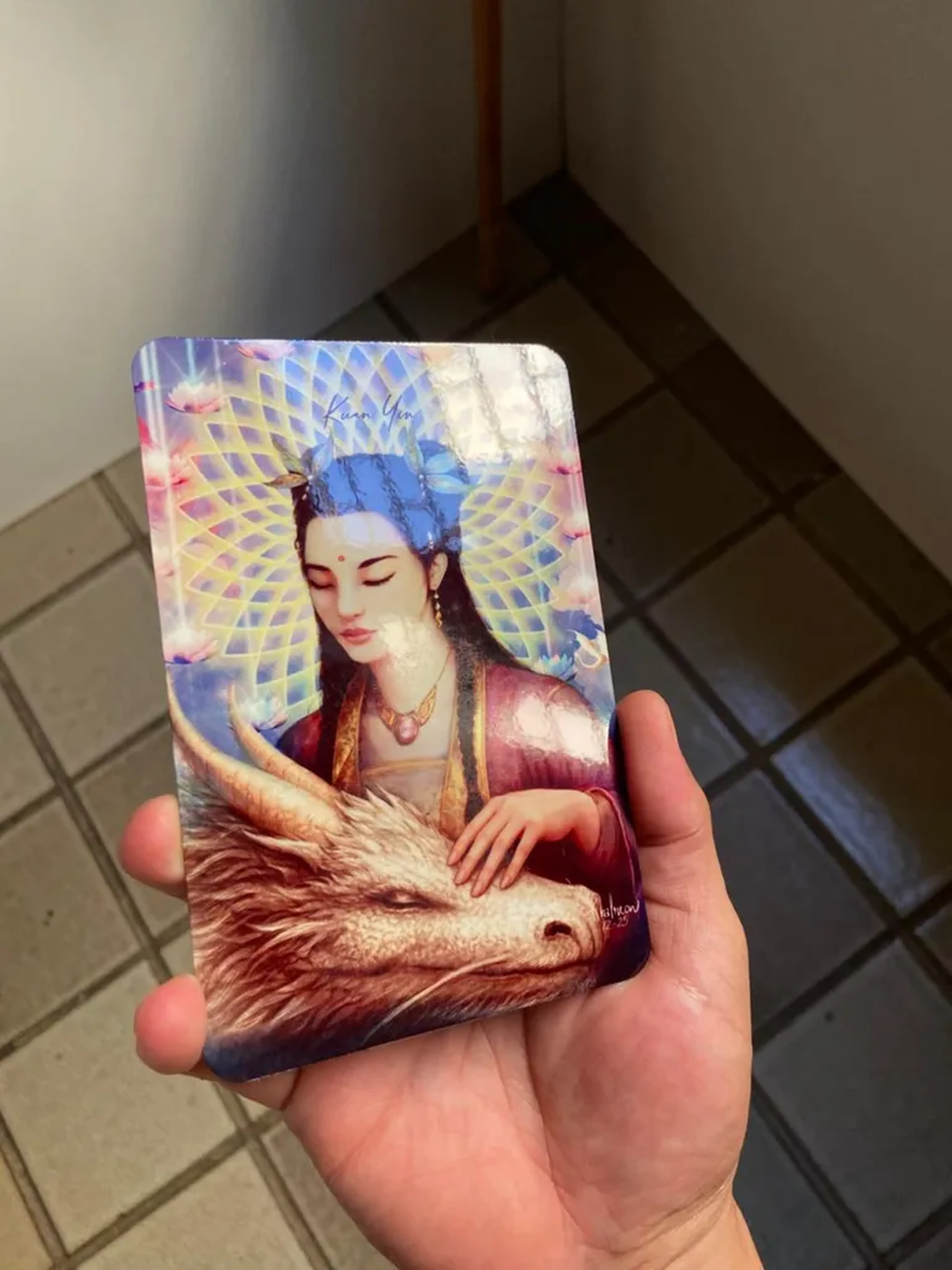 Kuan Yin- Postal Metálico imagem