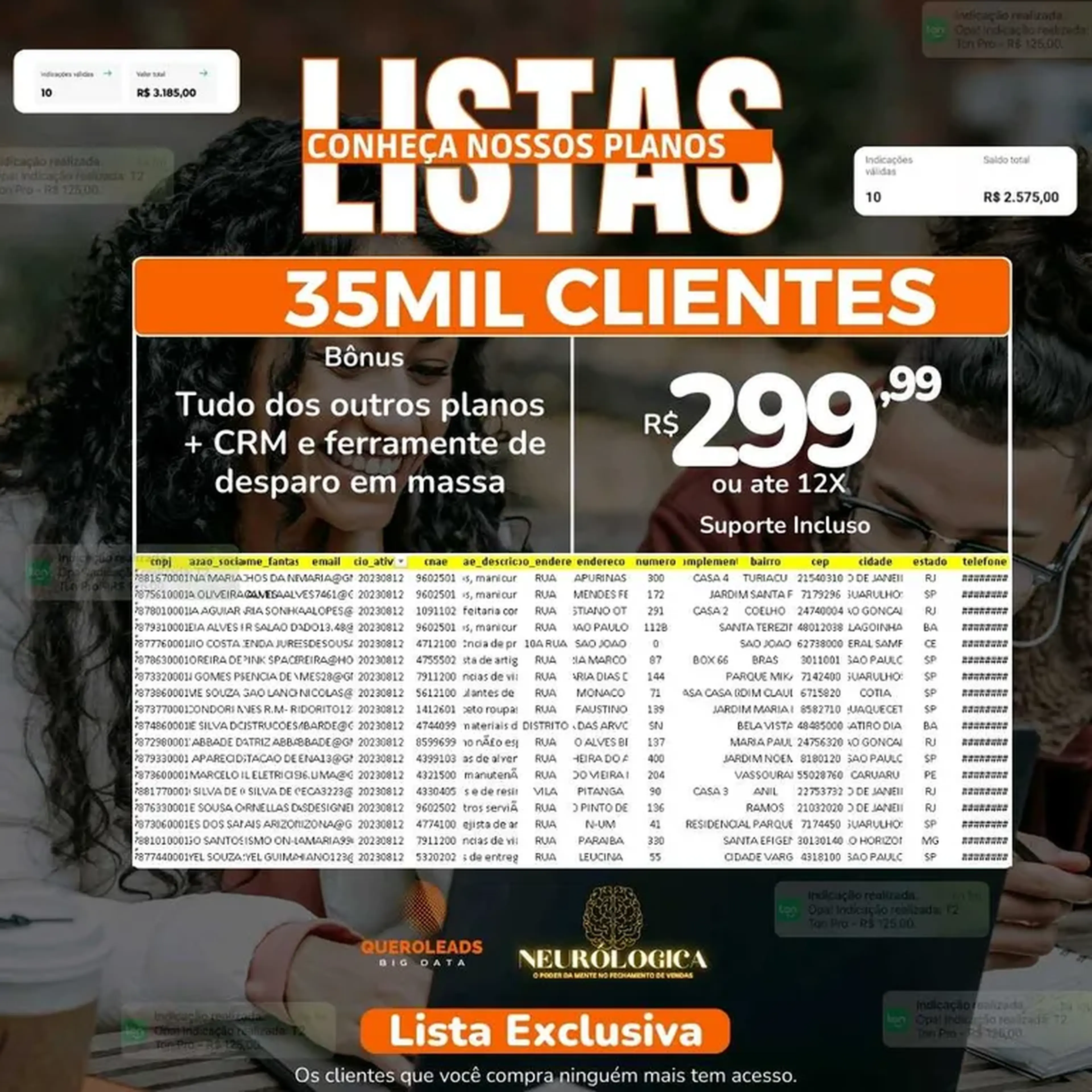 Base de dados 35 Mil clientes imagem