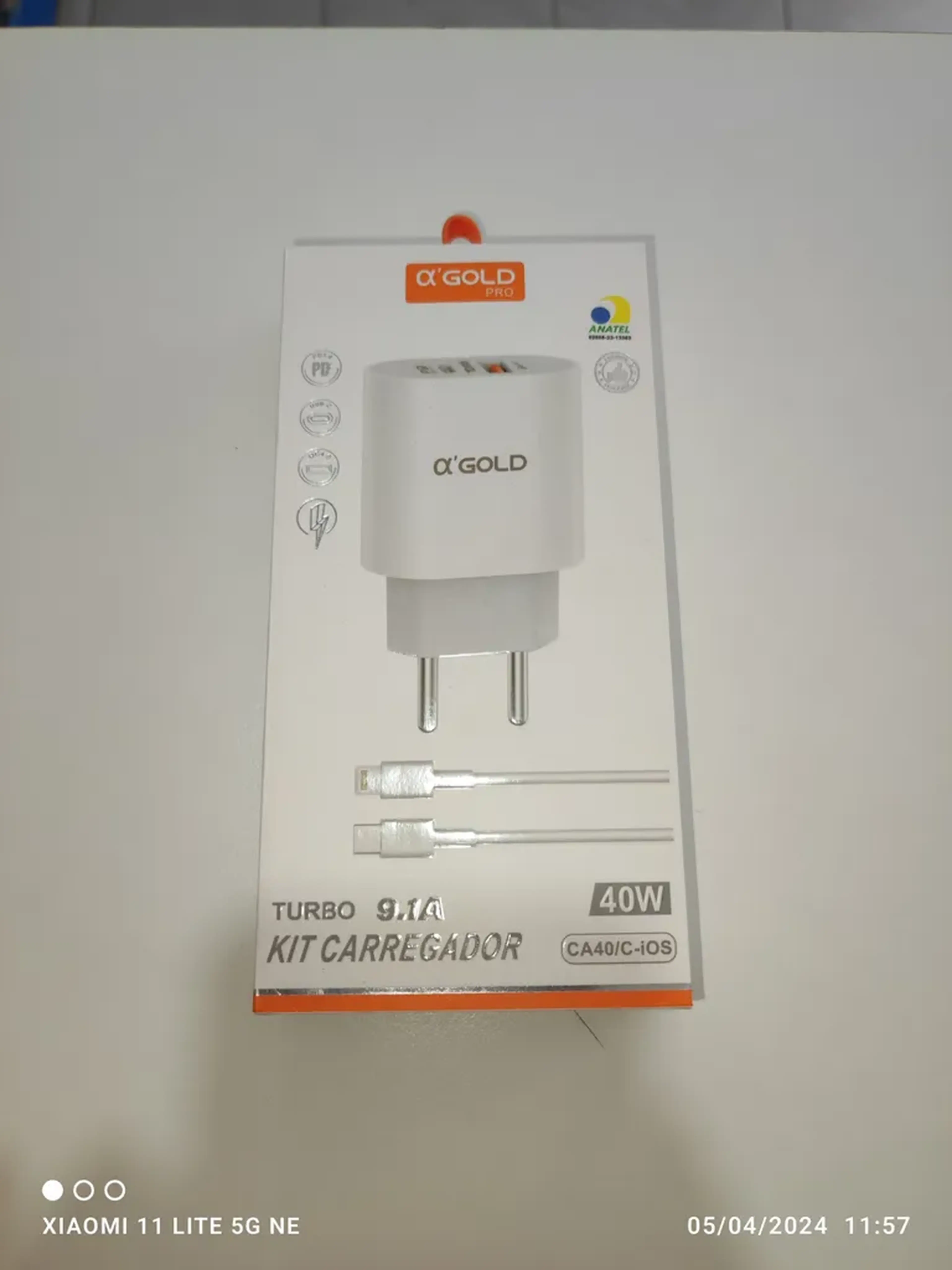 carregador Gold tubo 40w imagem