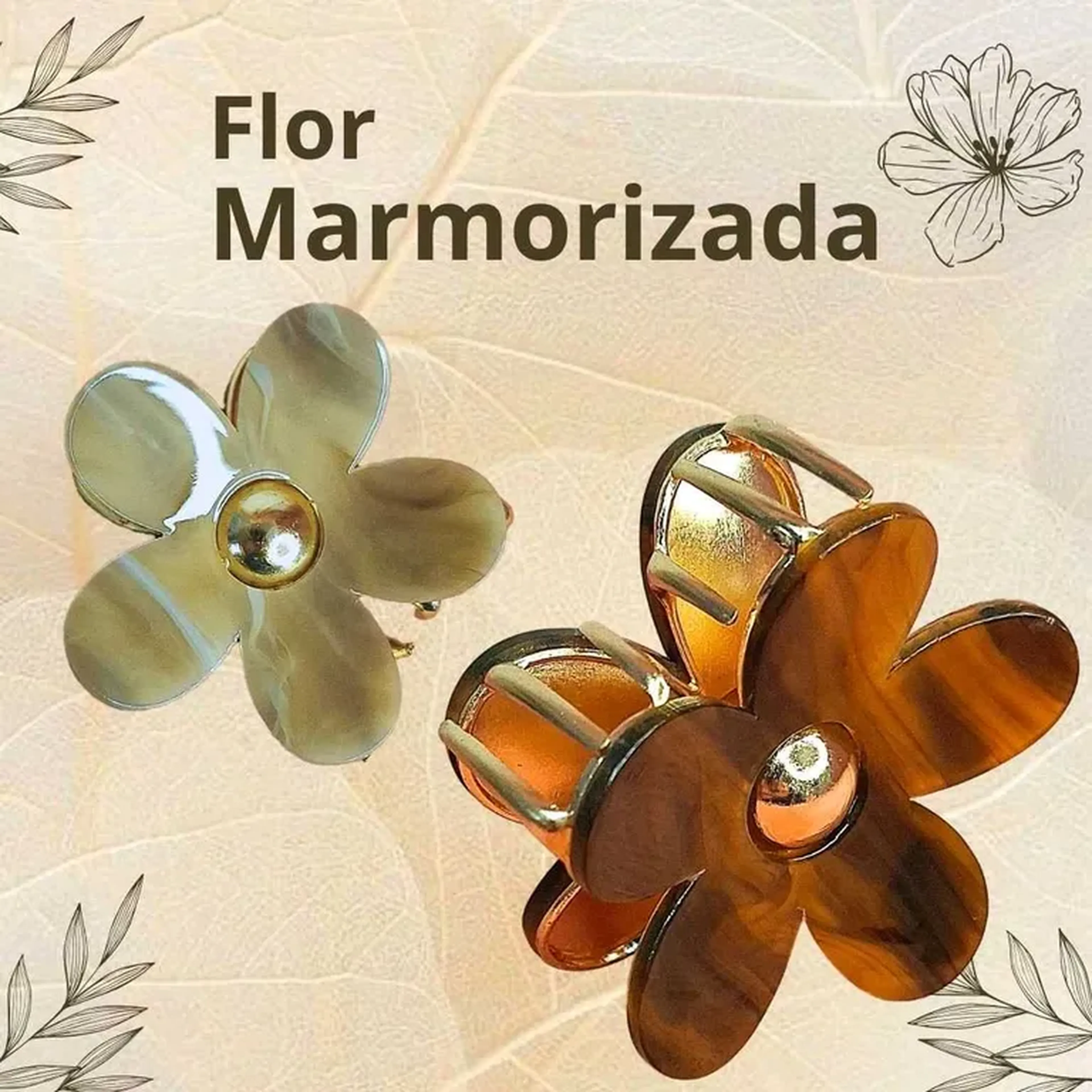 Piranha Flor Metal Marmorizada 561985 imagem