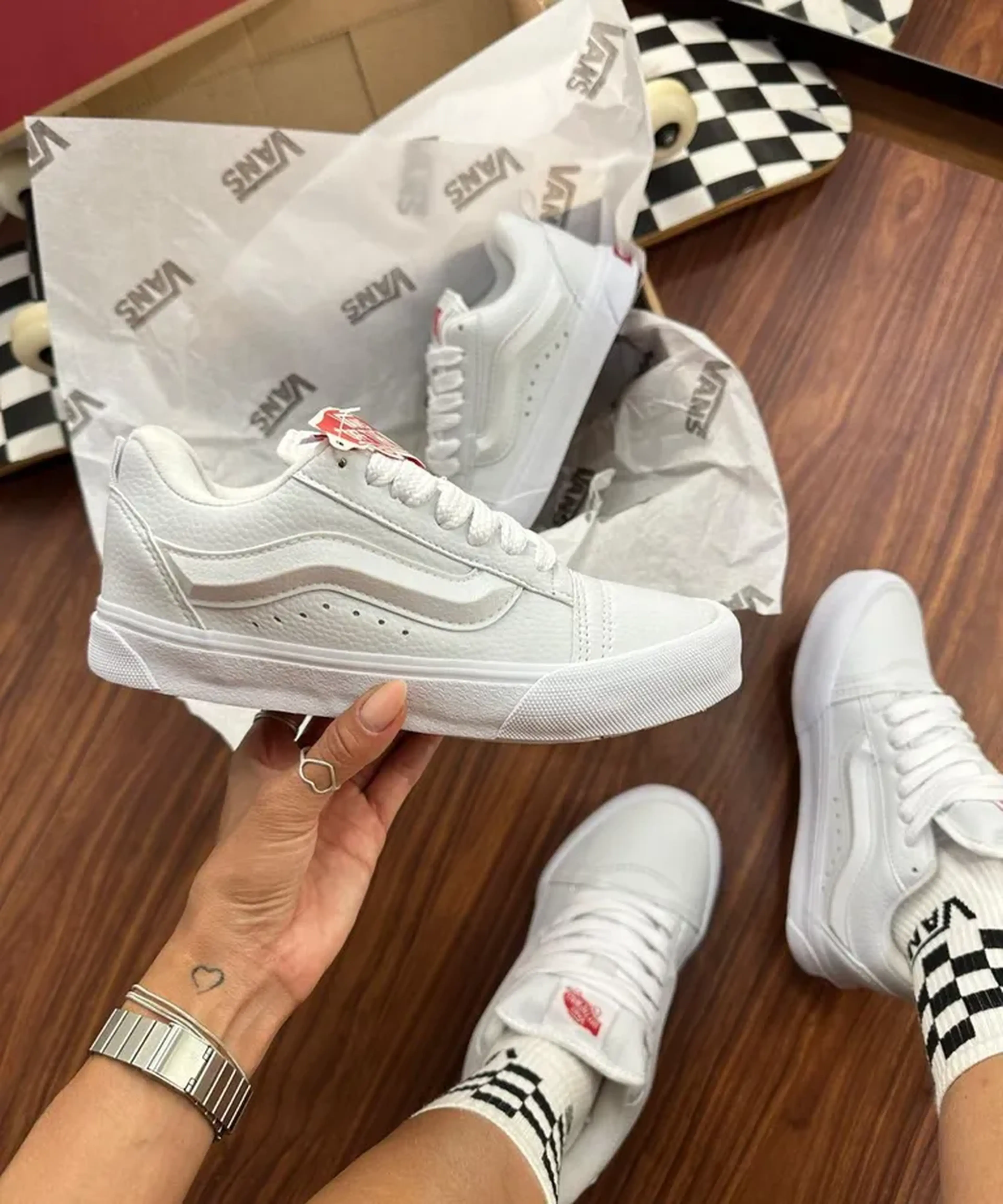 Vans Knu Skool Branco imagem