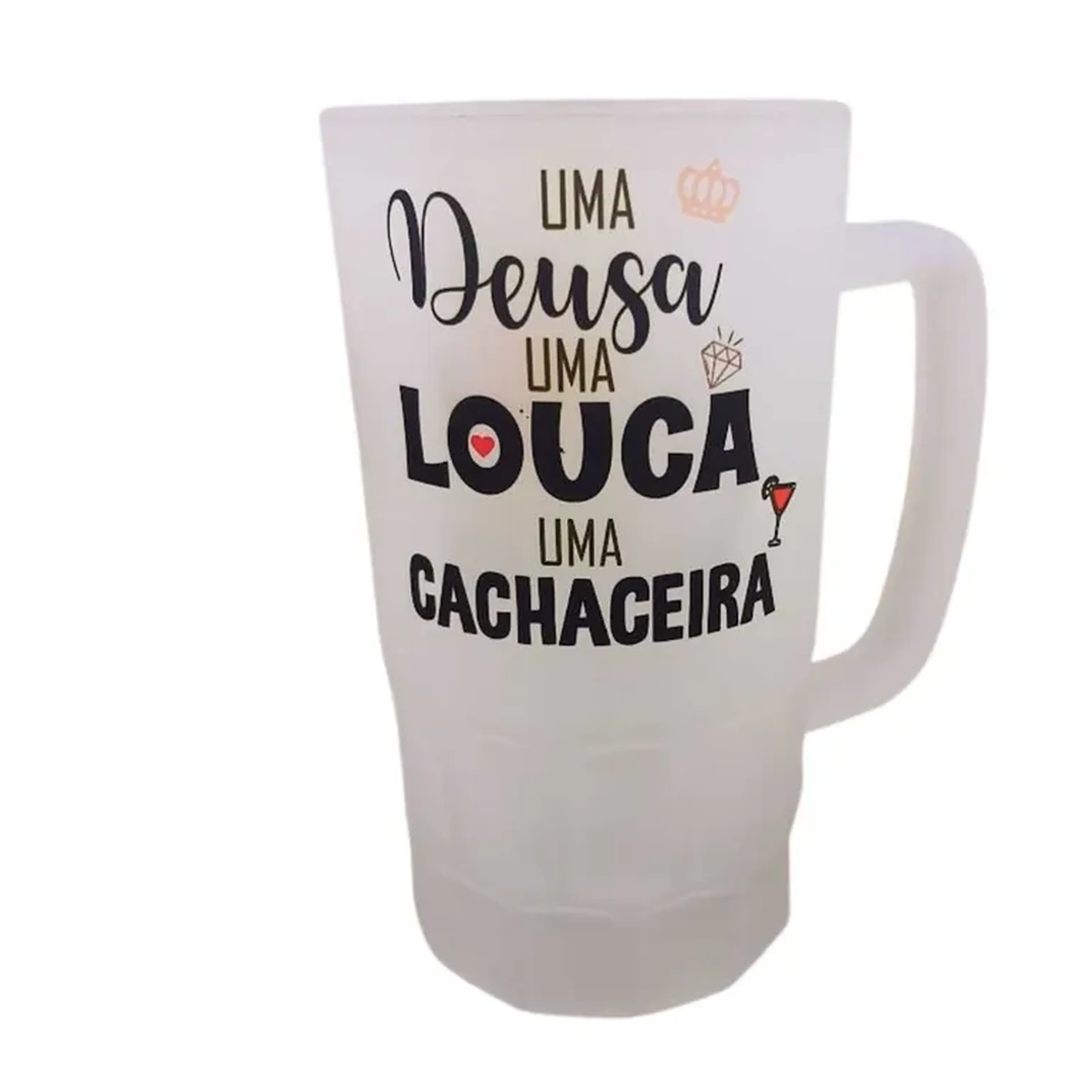 Caneca Personalizada Chopp Vidro Jateado - 550ml imagem
