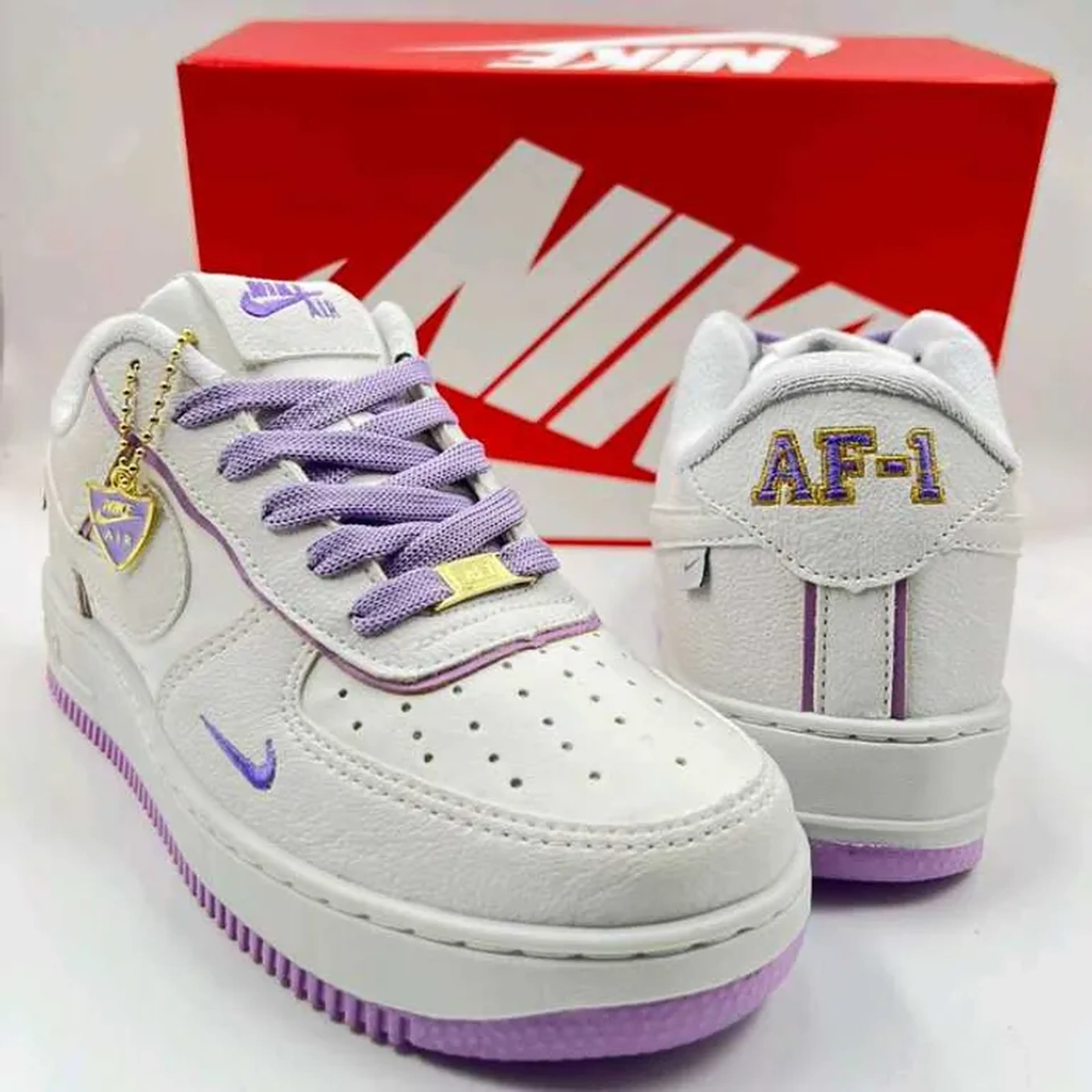 Air Force 1 Sombra Feminino x Branco Lilas imagem