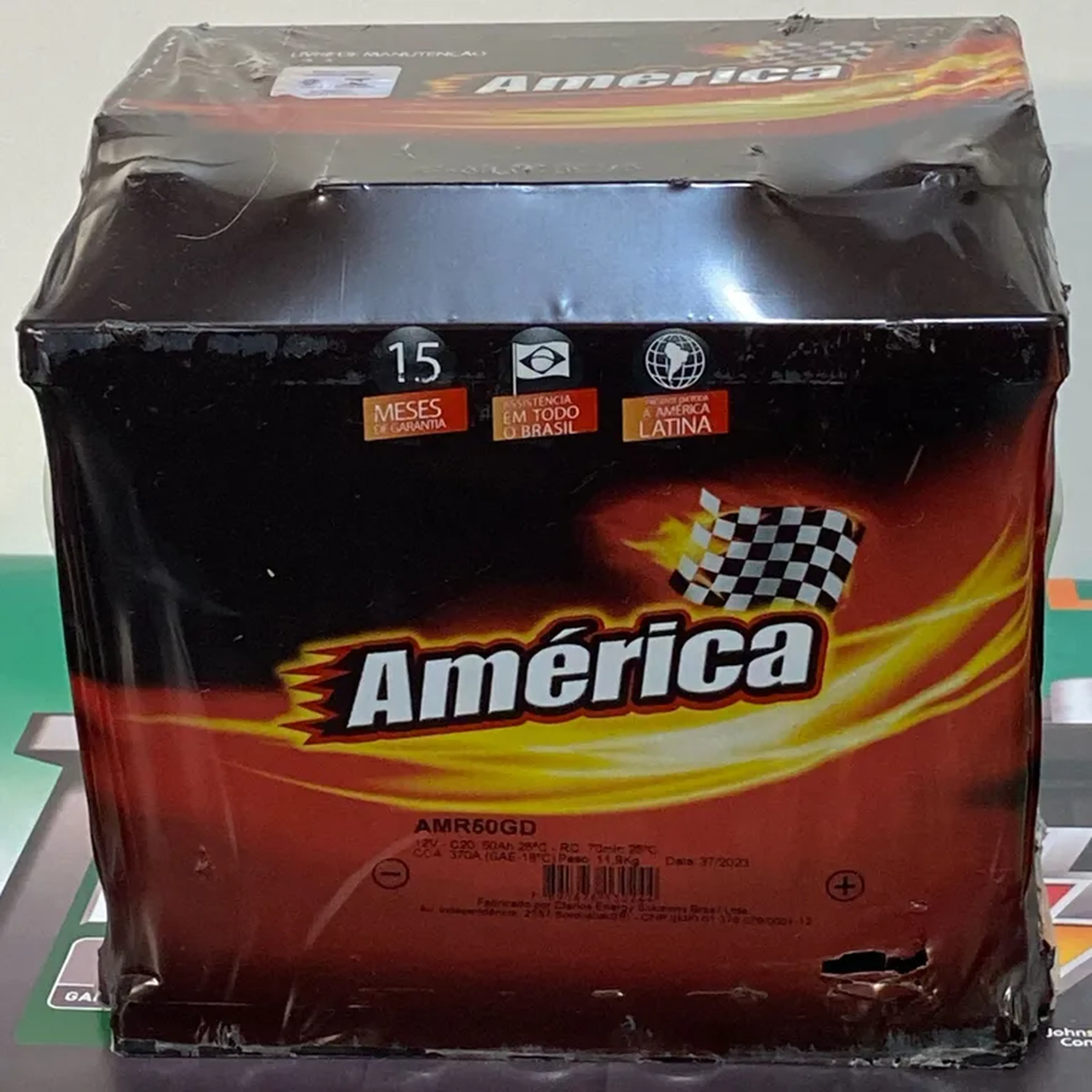 América 12v 50Ah 375A - automotiva - Garantia 18 meses imagem