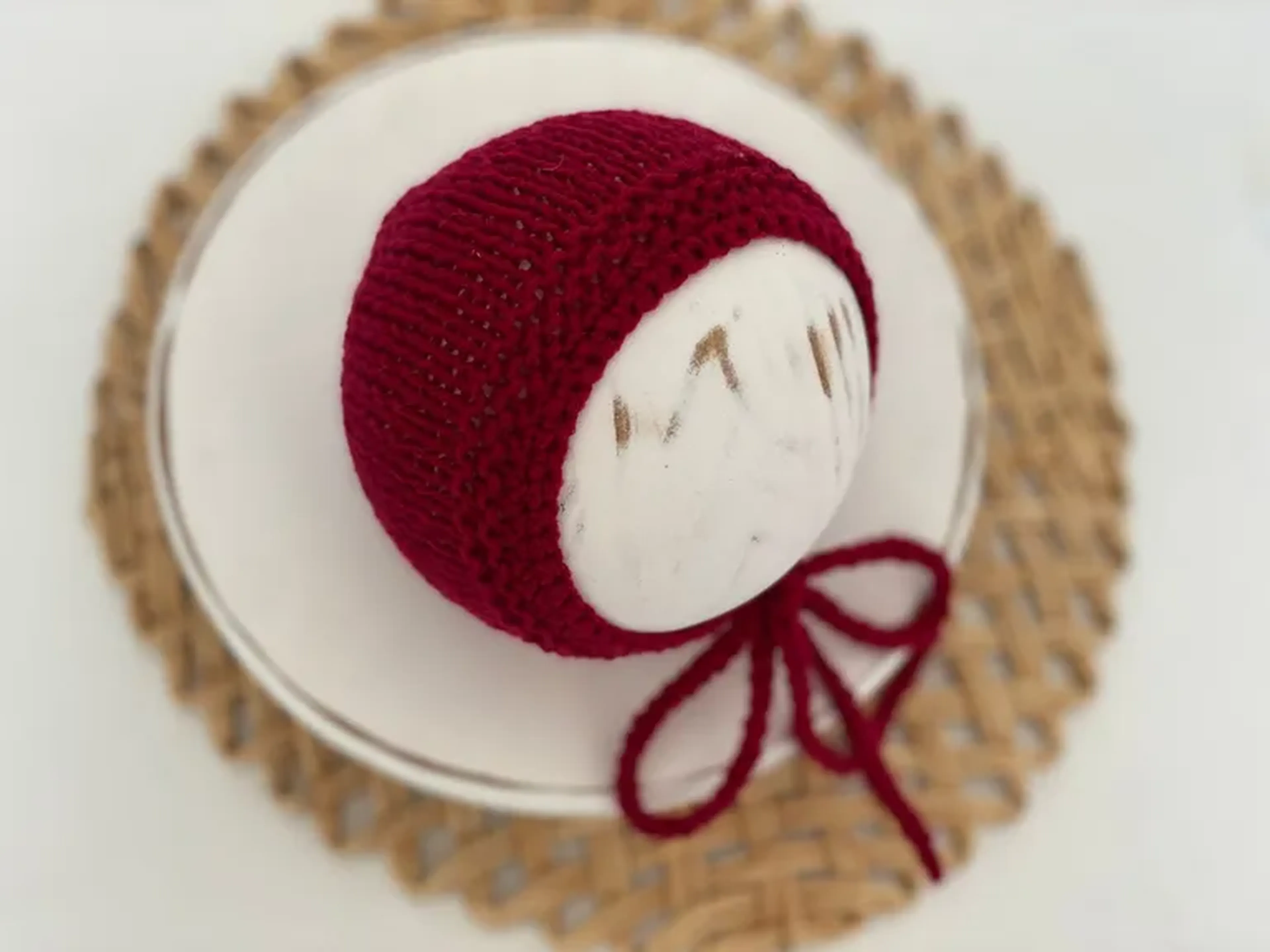 Touca Newborn Vinho imagem