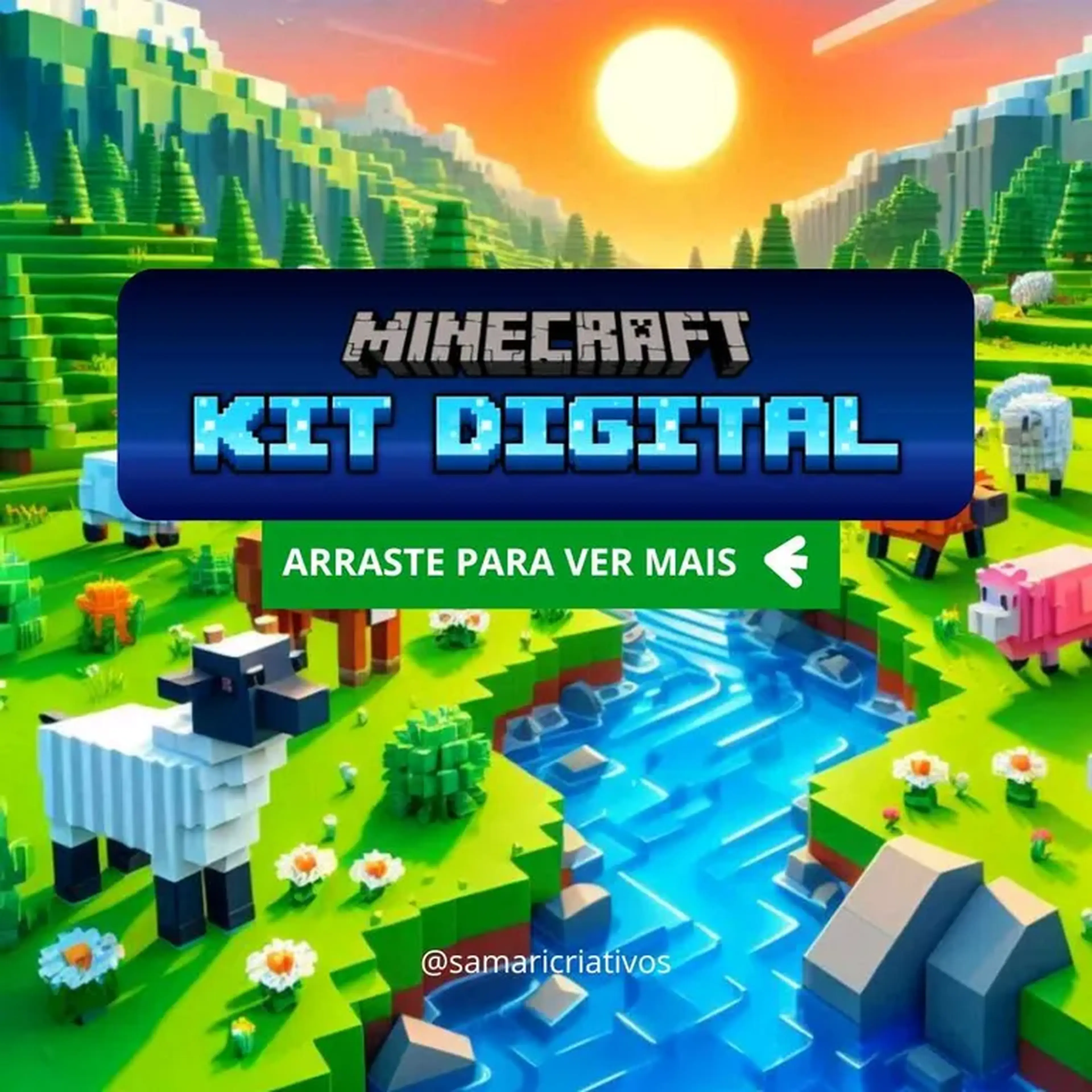 Kit digital MINECRAFT 3D FILME E CLÁSICOS imagem