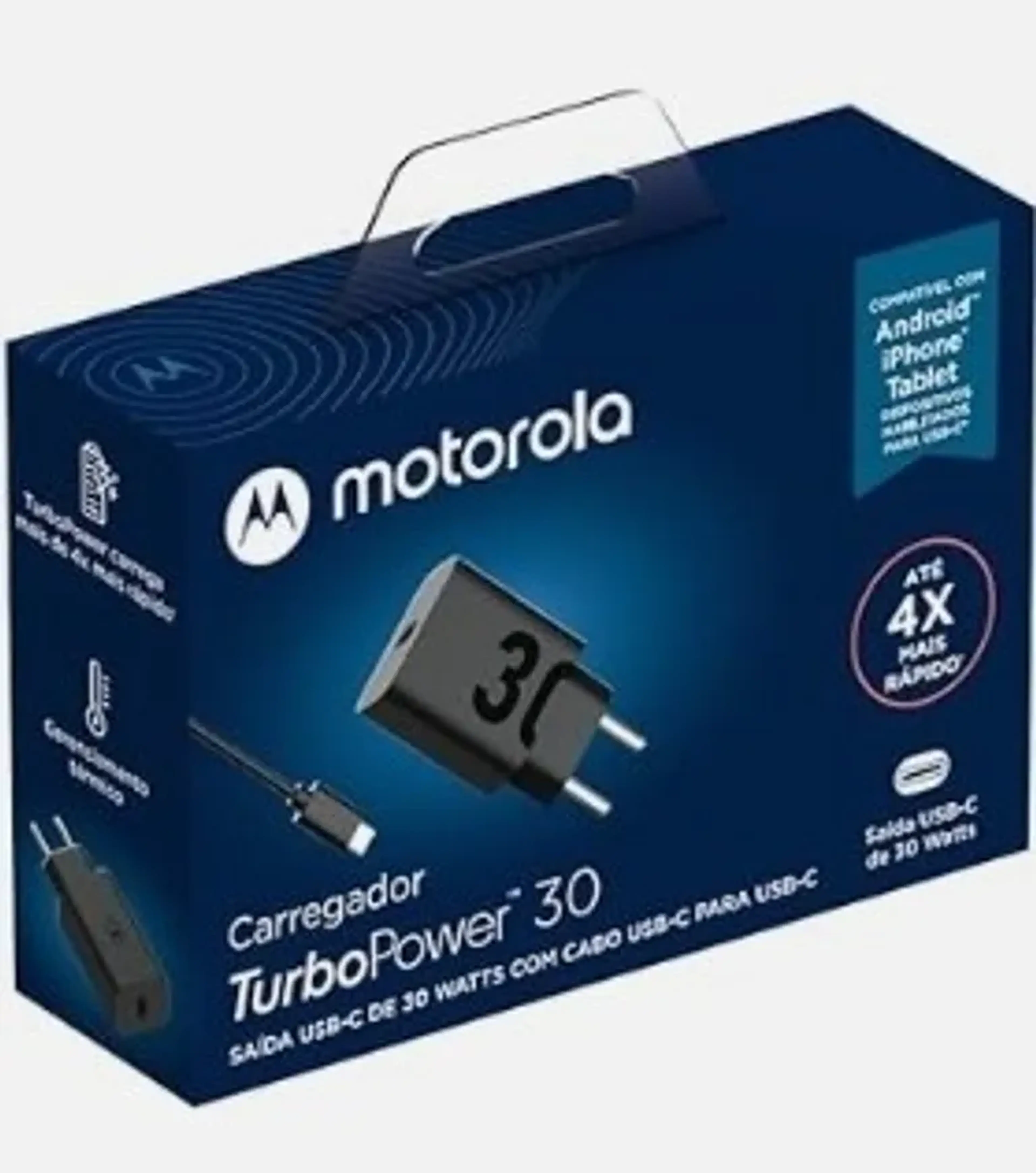 Carregador 30Watts Premium Motorola imagem