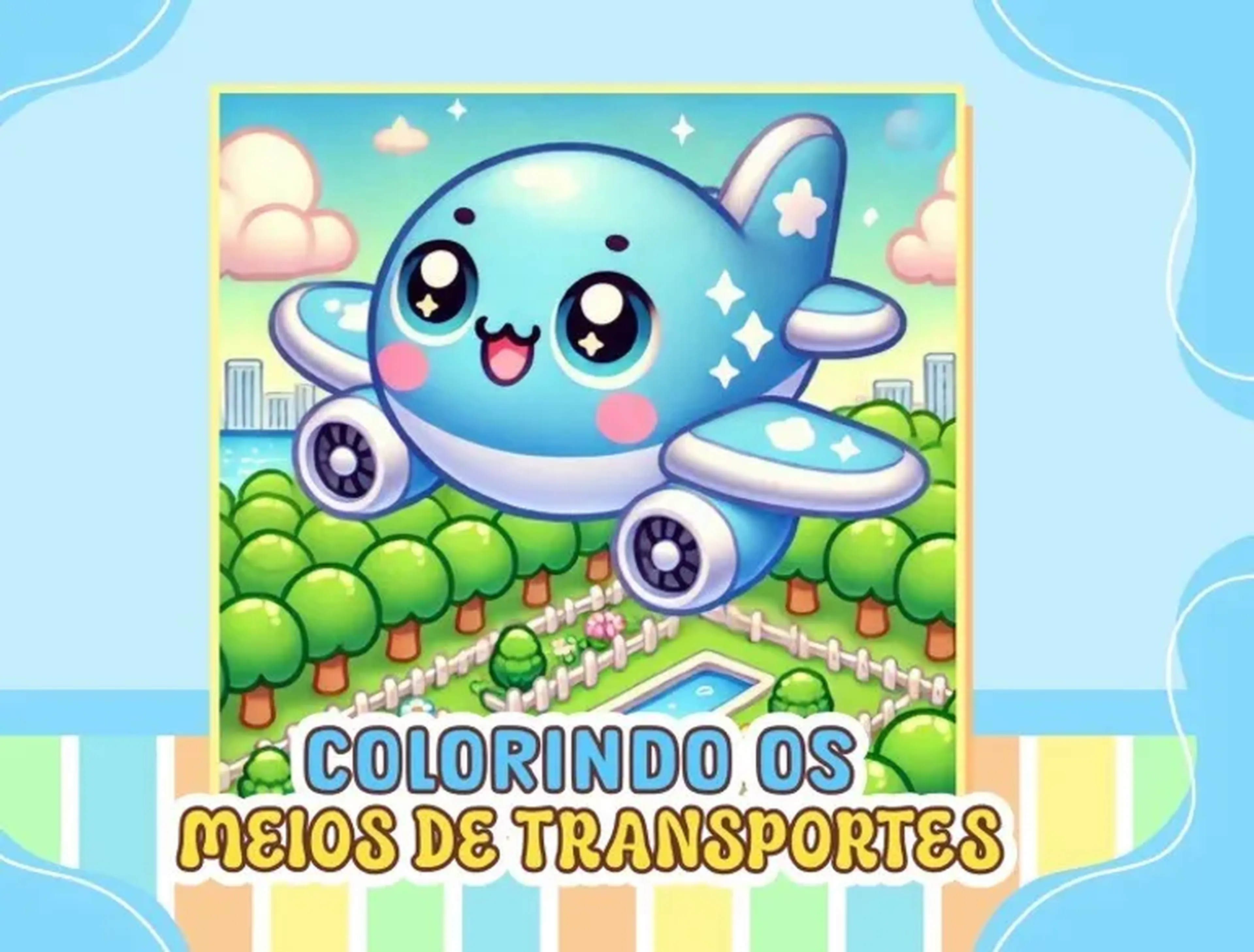 Colorindo meio de transporte imagem
