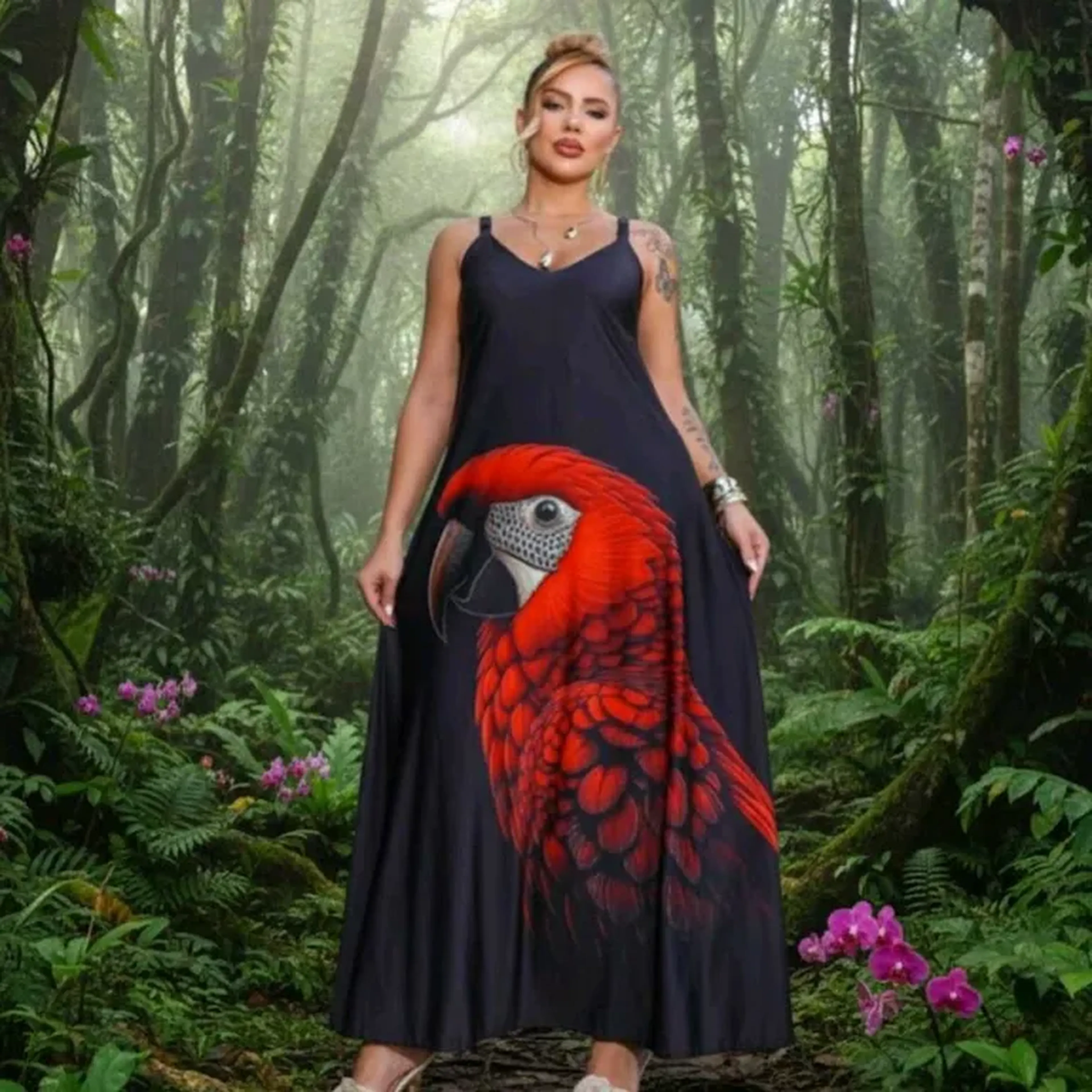Vestido Arara da Floresta imagem