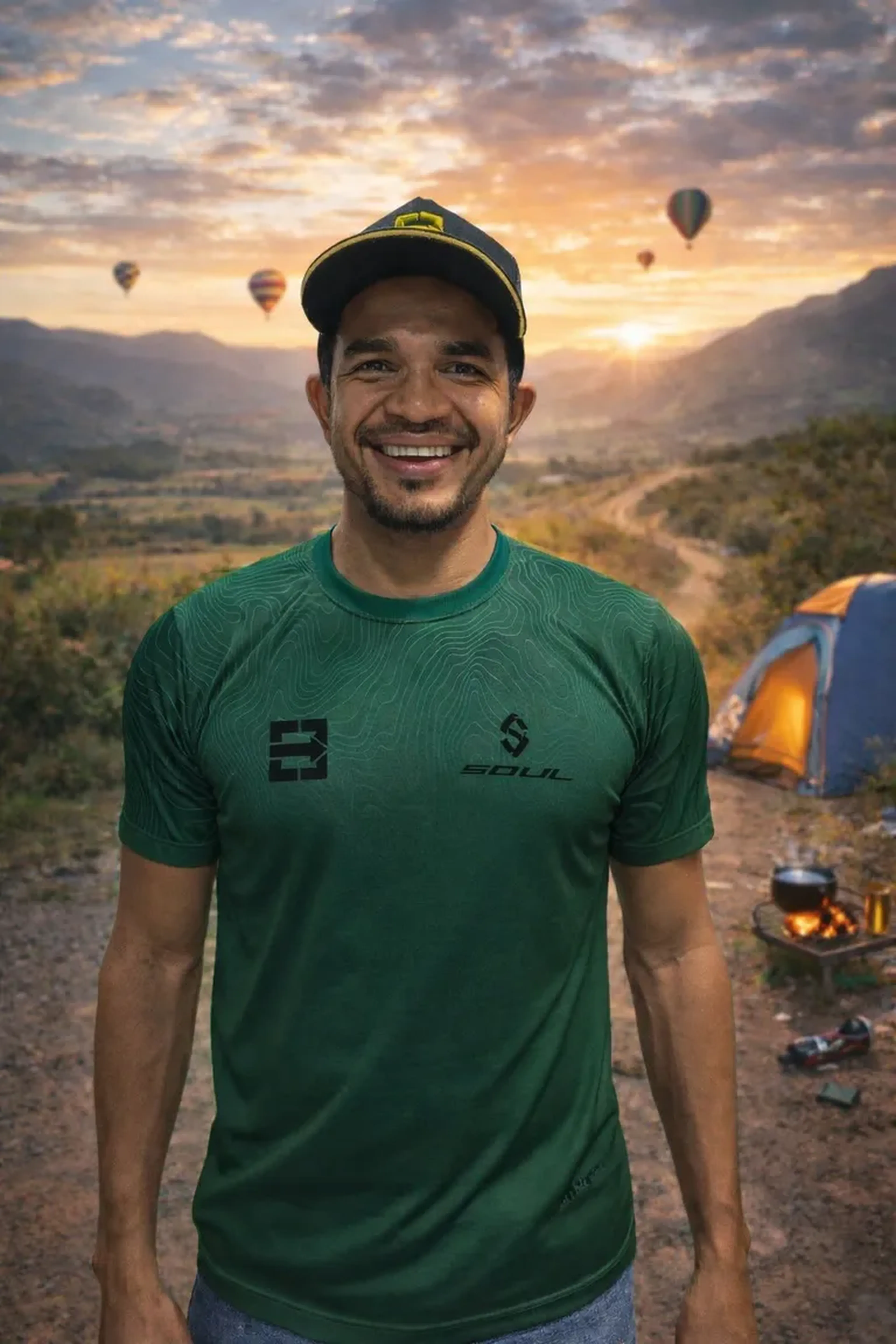 camisa casual Tour do Leo verde imagem