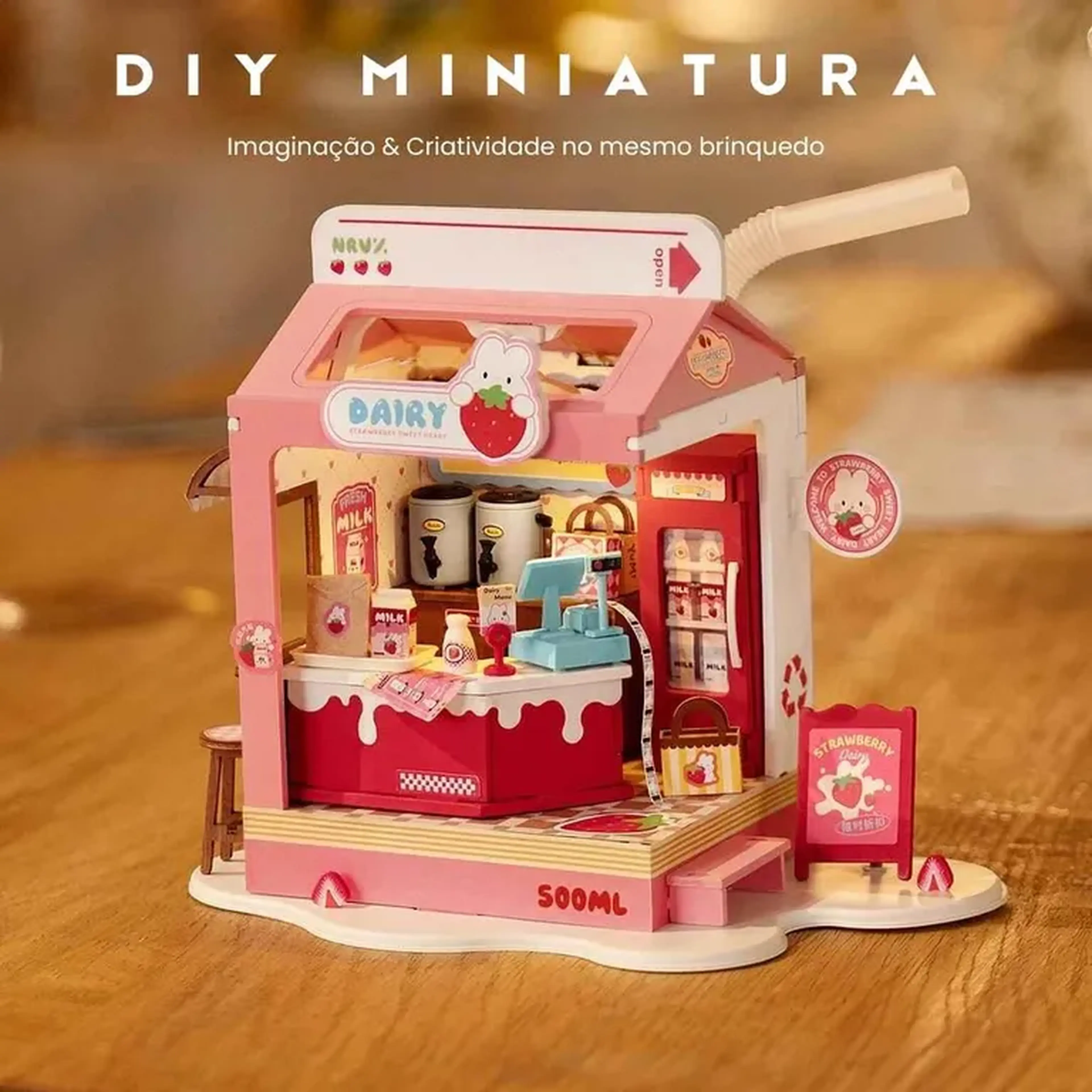 Brinquedo CX DE LEITE MORANGOS imagem