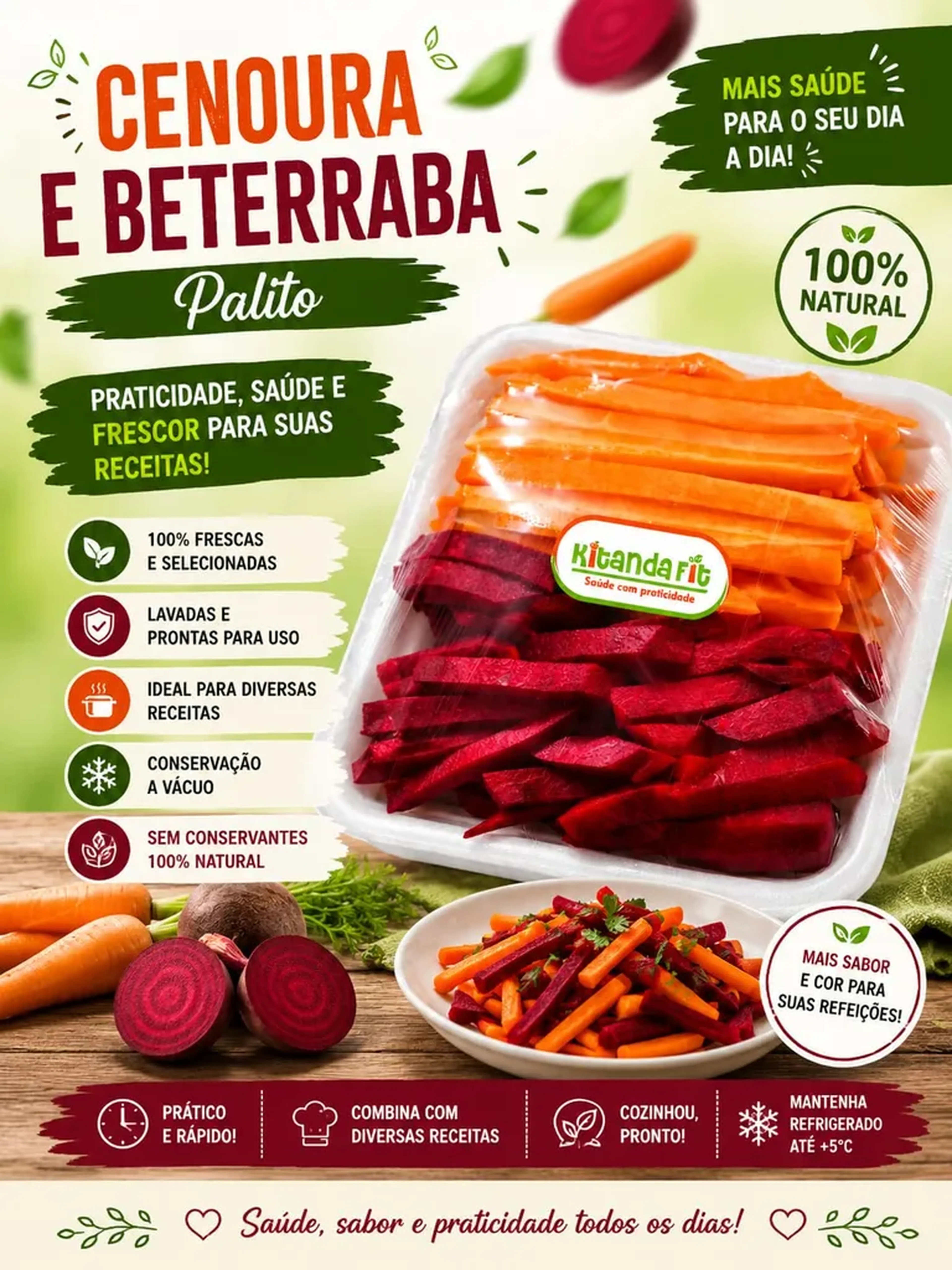 Cenoura e Beterraba palito imagem