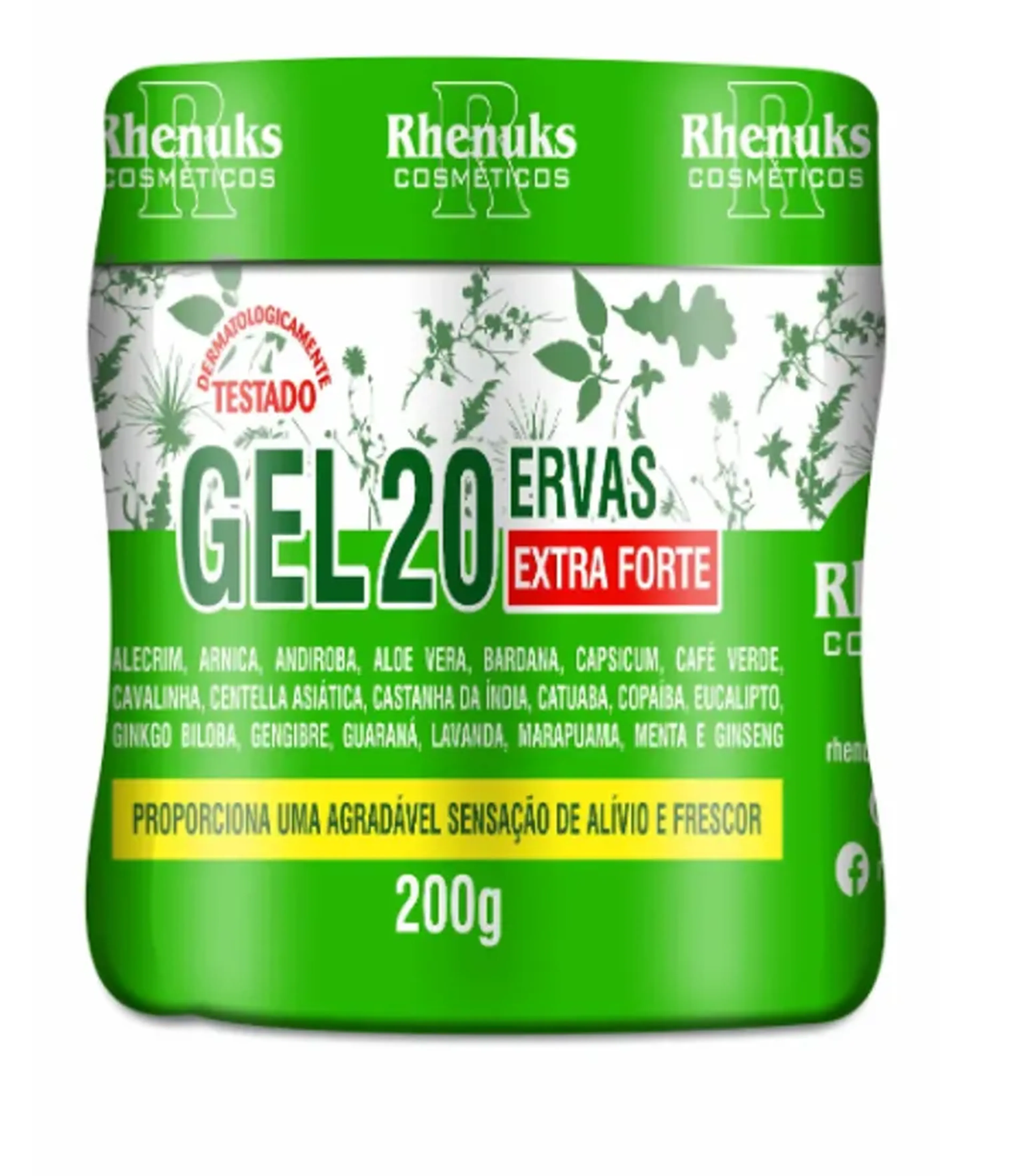 Gel Massageador 20 ervas Rhenuks 200g imagem