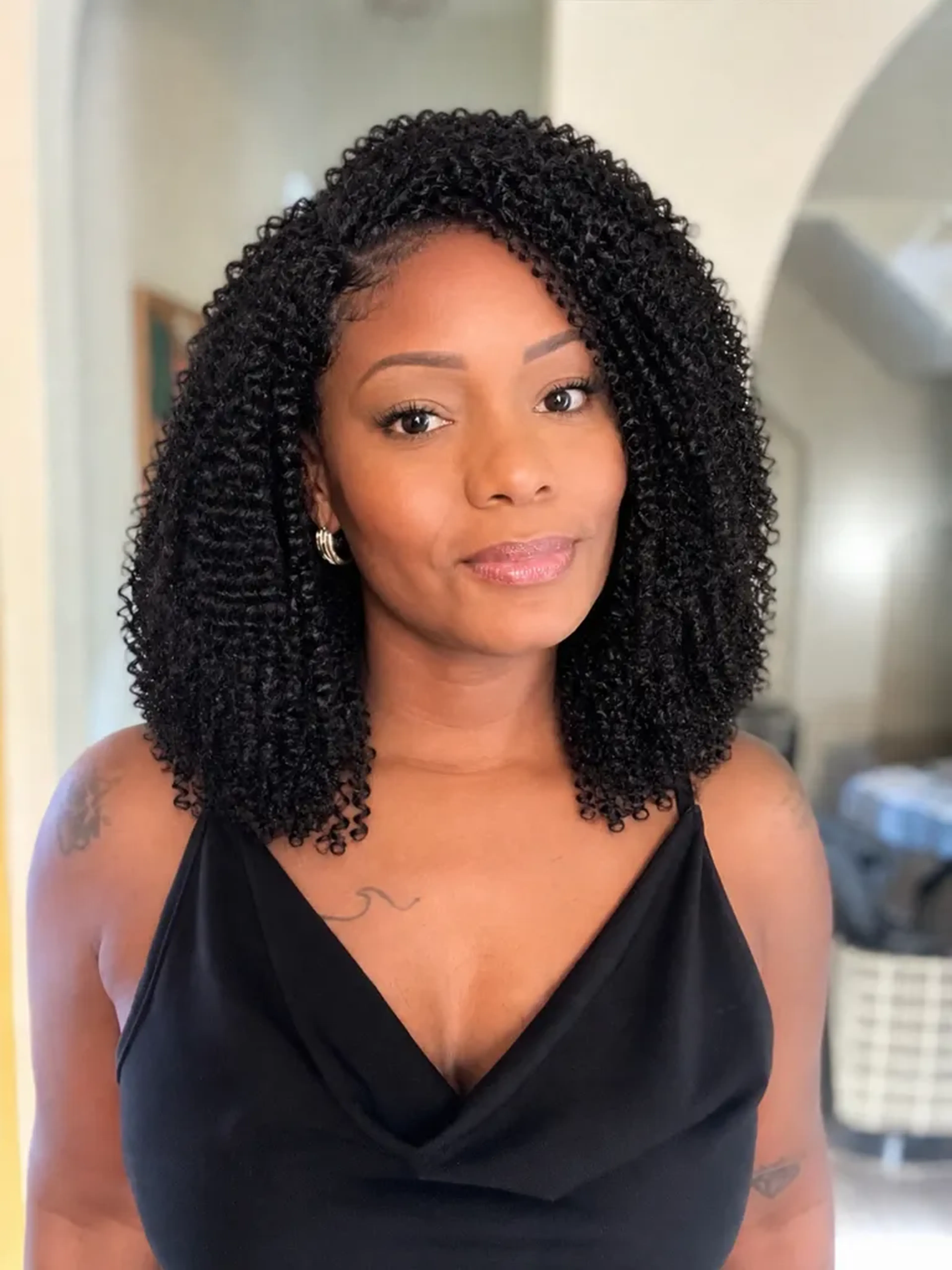 WIG HUMANA U-PART 45 cm castanho escuro imagem