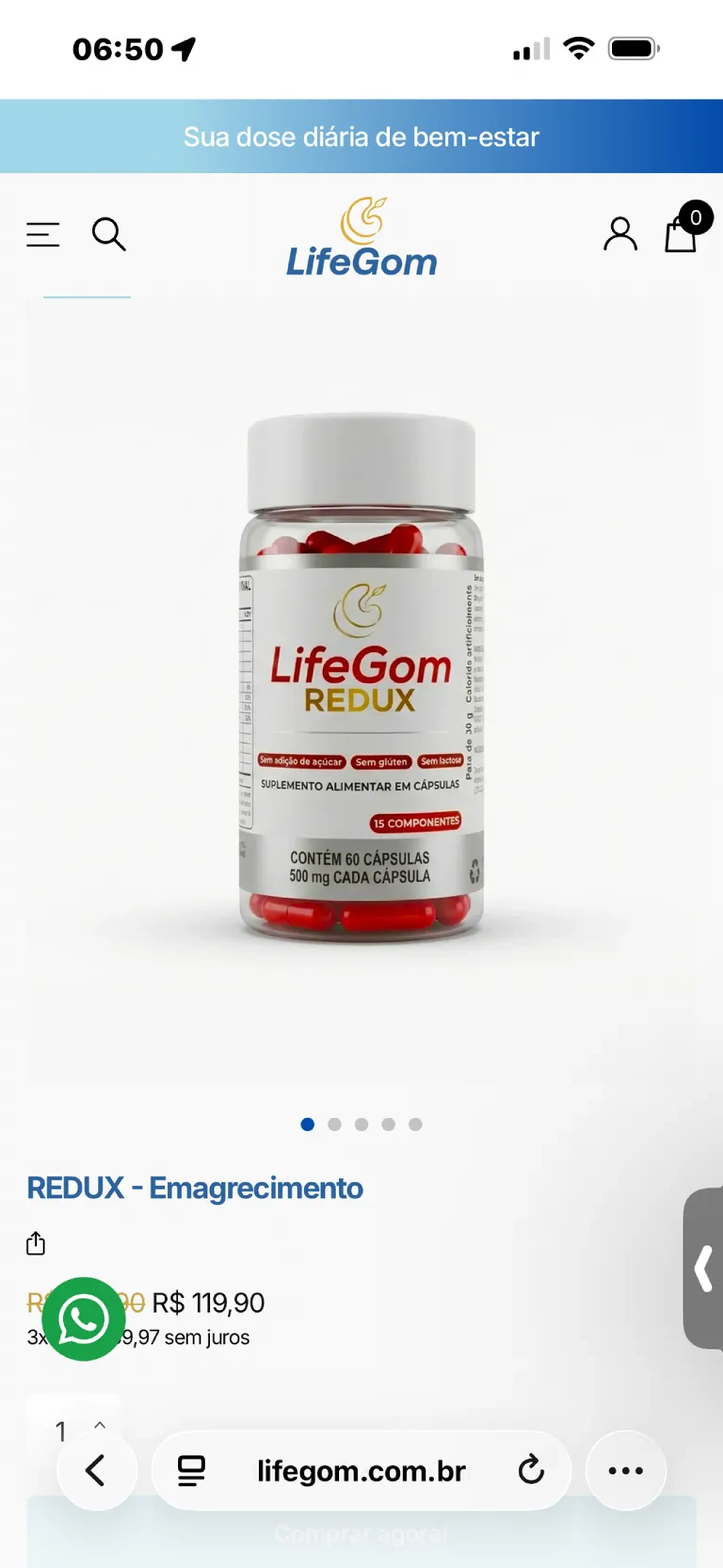 LifeGom REDUX — Emagrecimento, Saciedade e Metabolismo imagem