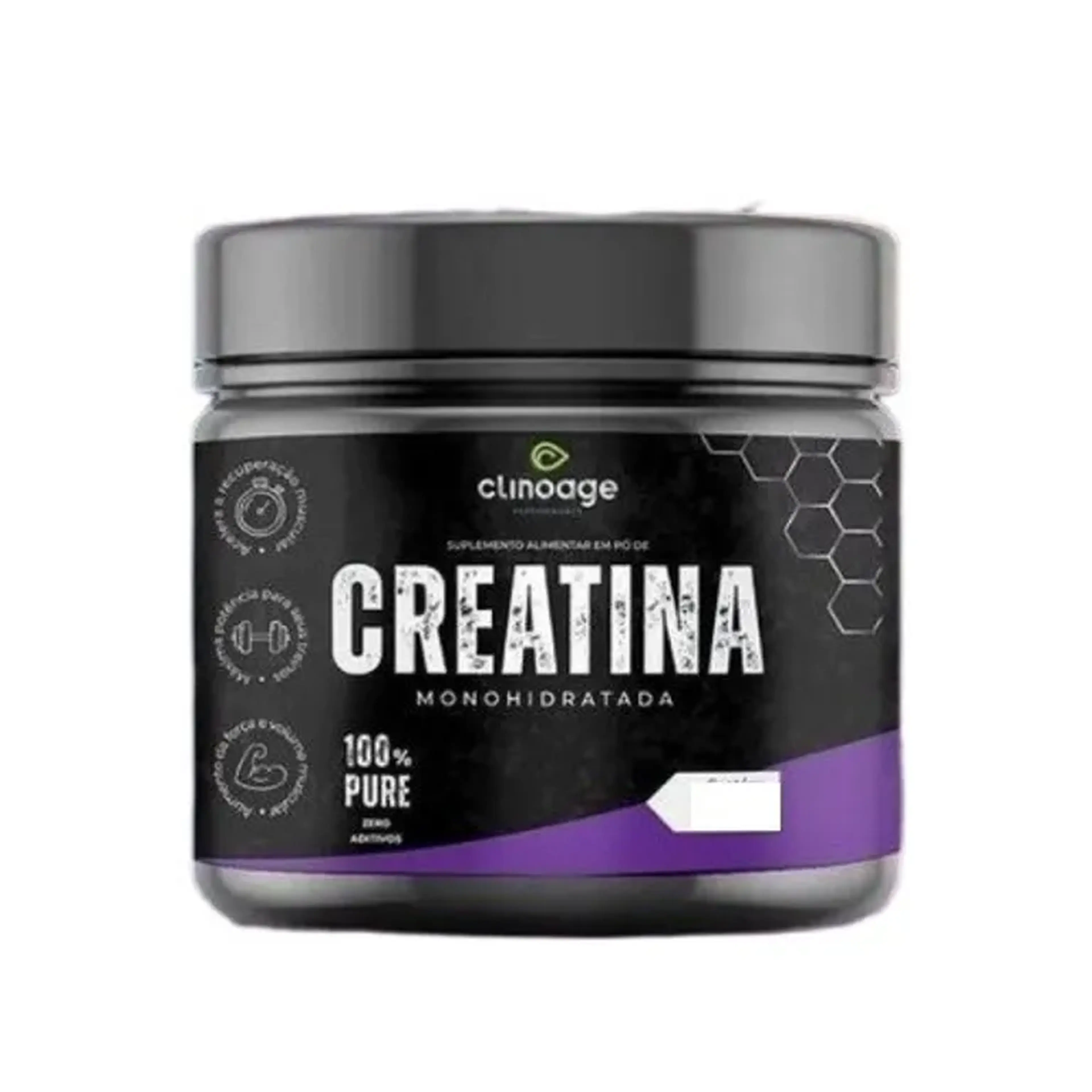 Creatina Monohidratada 100% Pura Em Pote 150gr Clinoage imagem