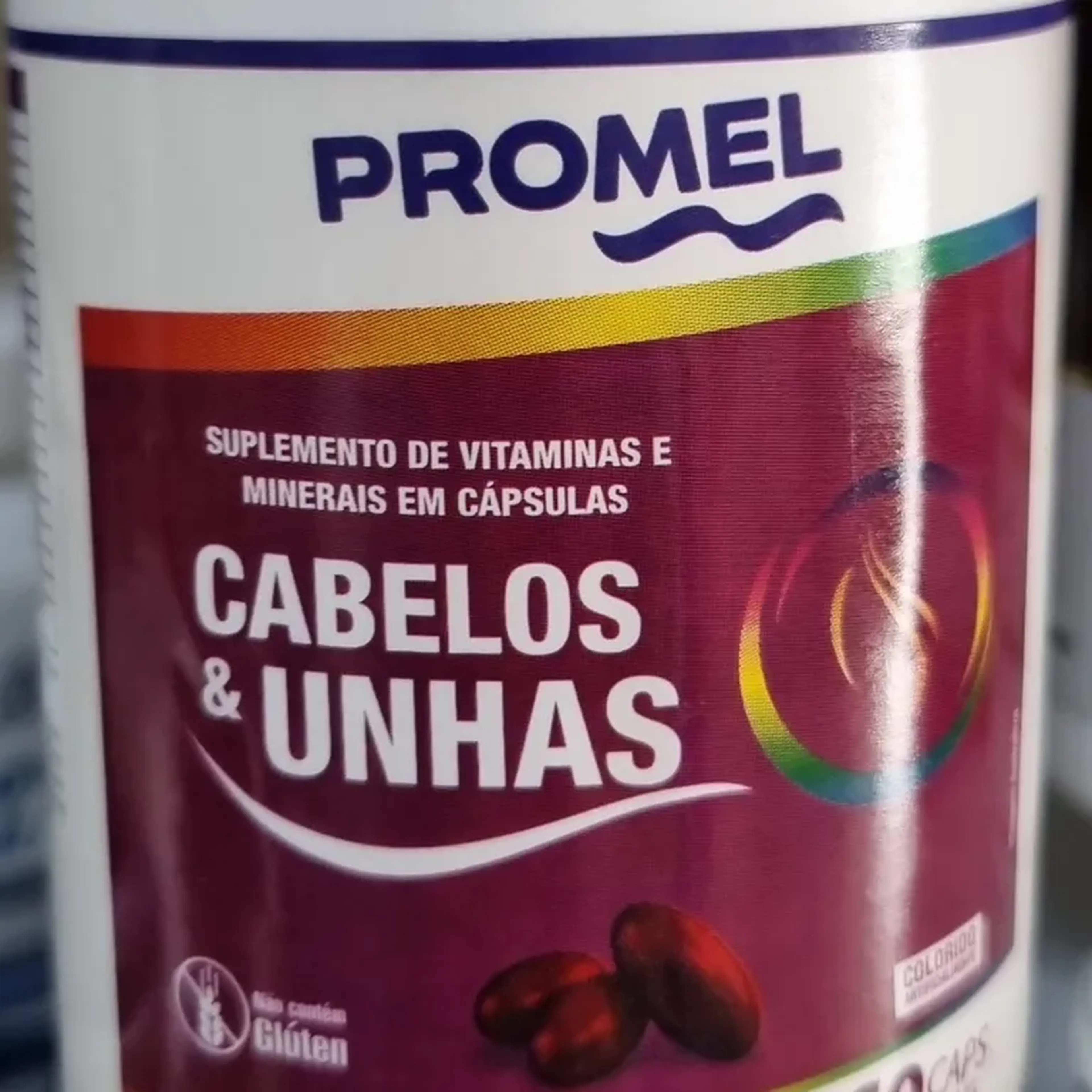 SUPLEMENTO CABELOS E UNHAS 60 CÁPSULAS DE 750MG PROMEL imagem