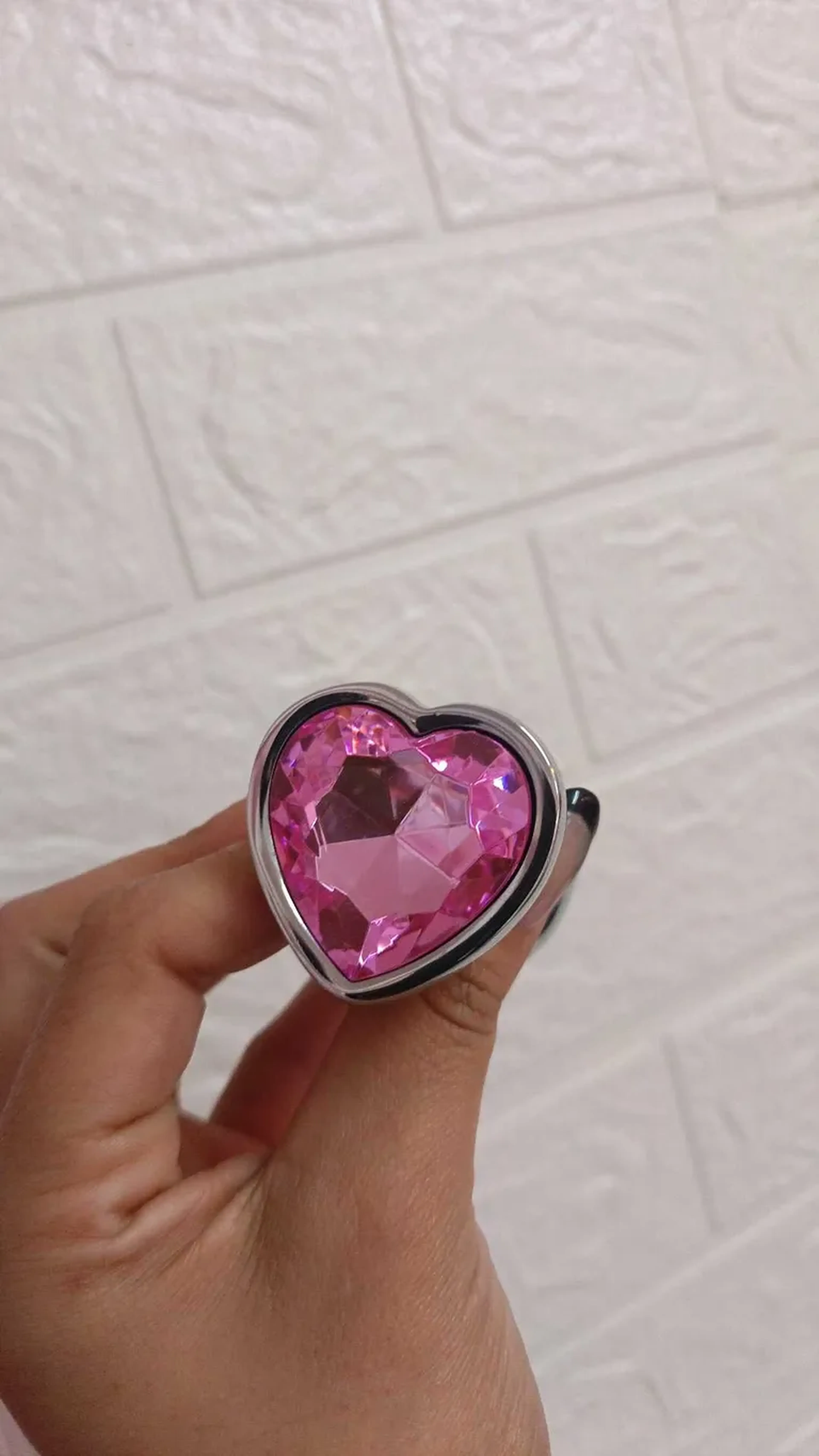 PLUG ANAL G - CORAÇÃO ROSA CLARO imagem