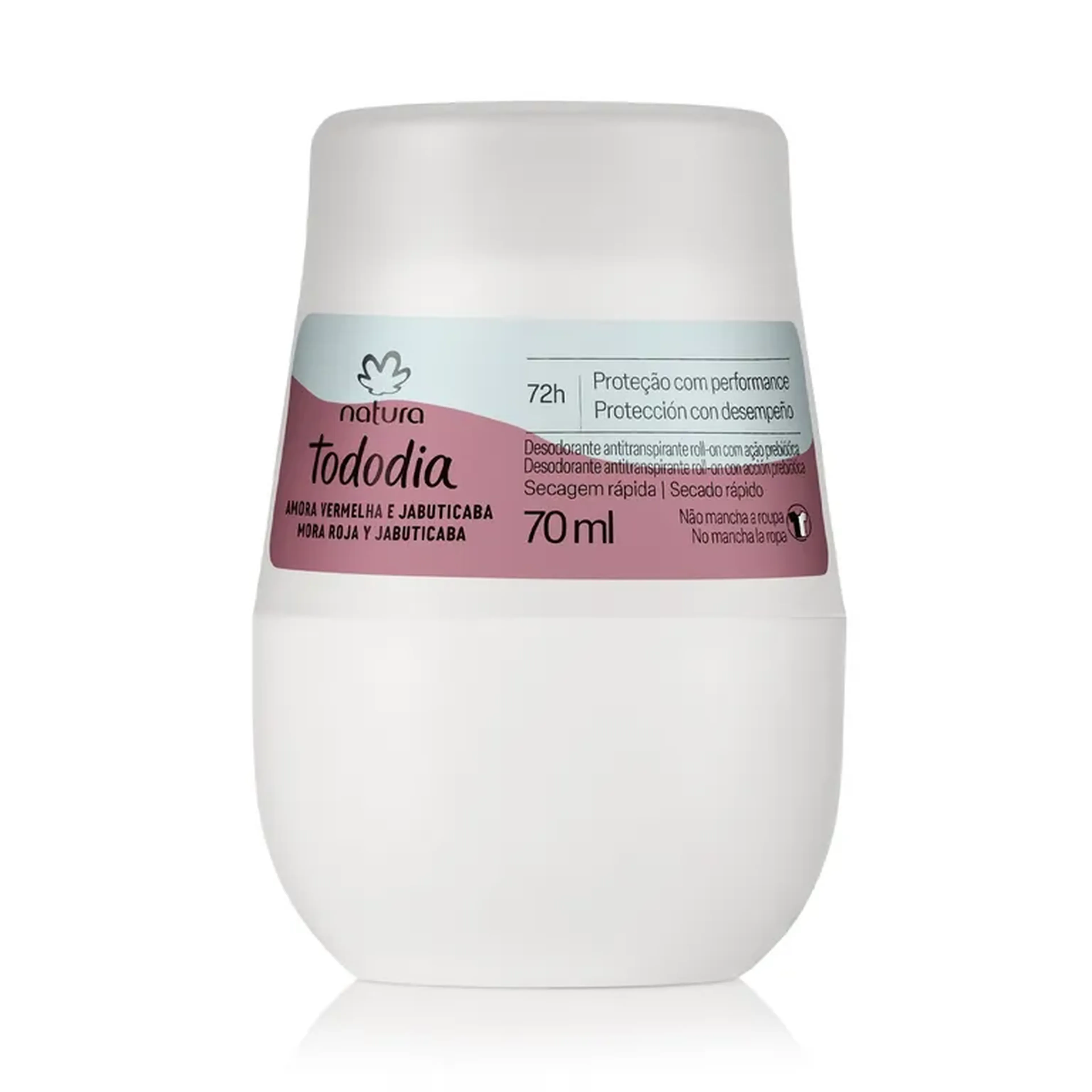 Desodorante Feminino Roll-on Natura Amora Vermelha e Jabuticaba imagem