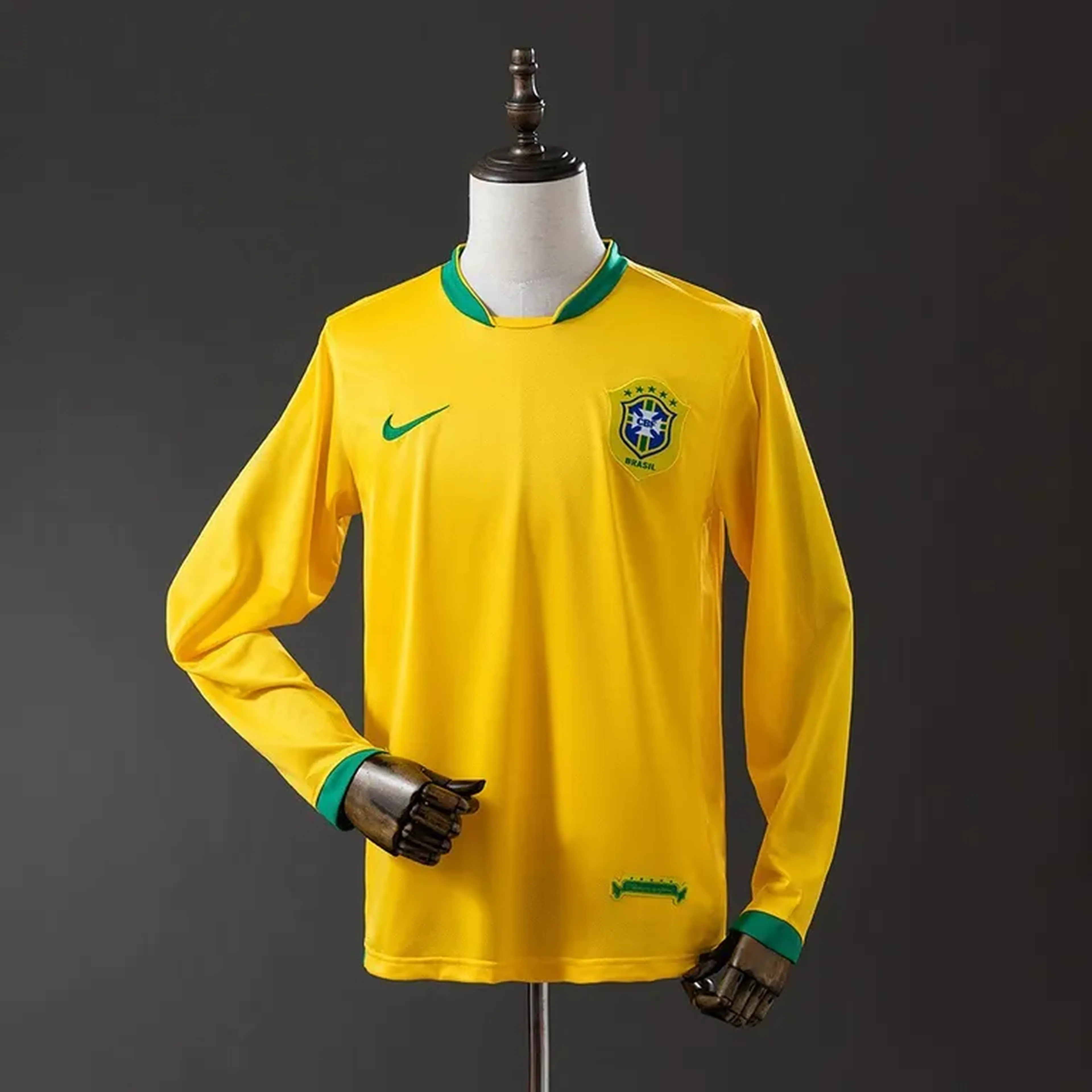 Camisa Manga Longa Retro 2006 Brasil imagem