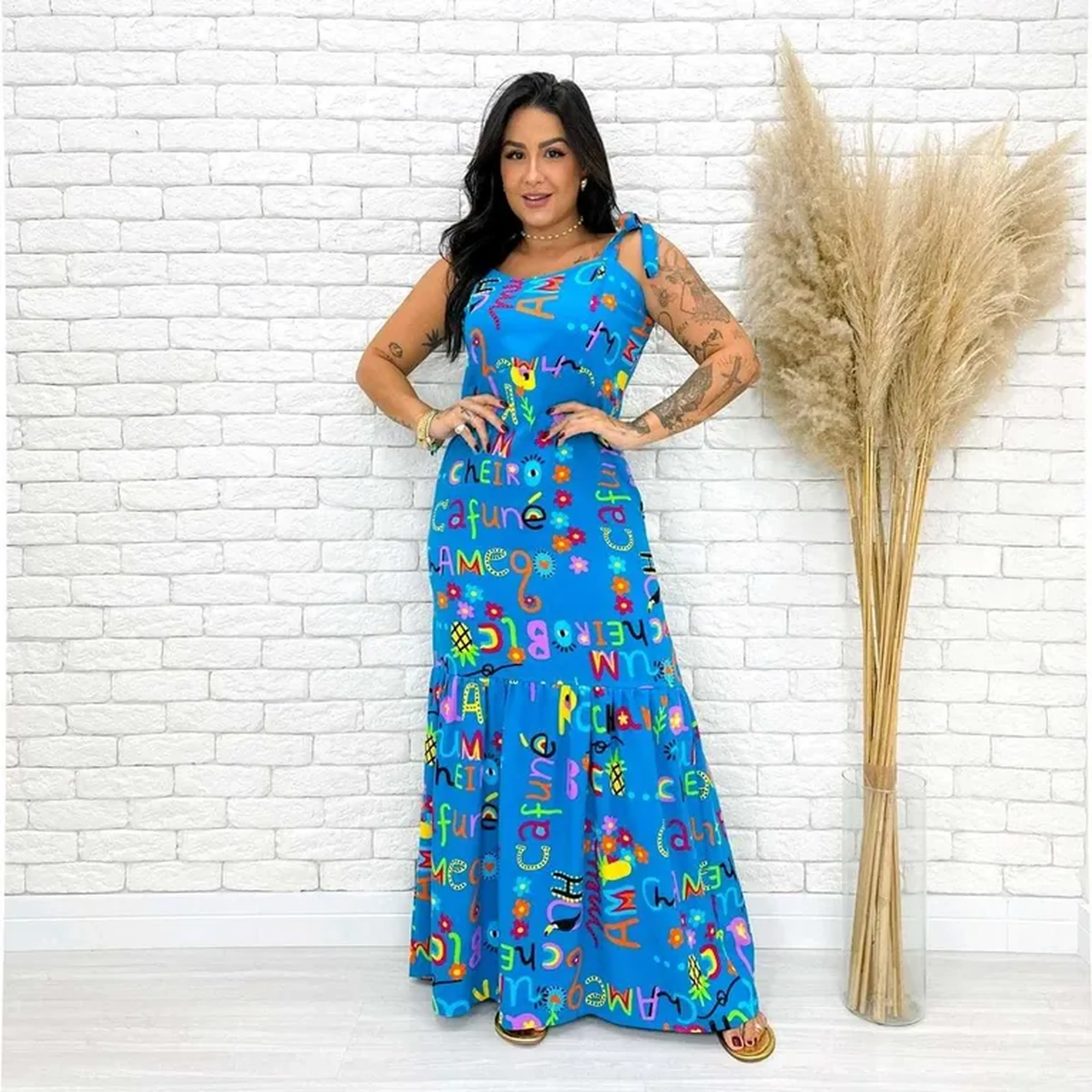 Vestido Inspiração Farm imagem