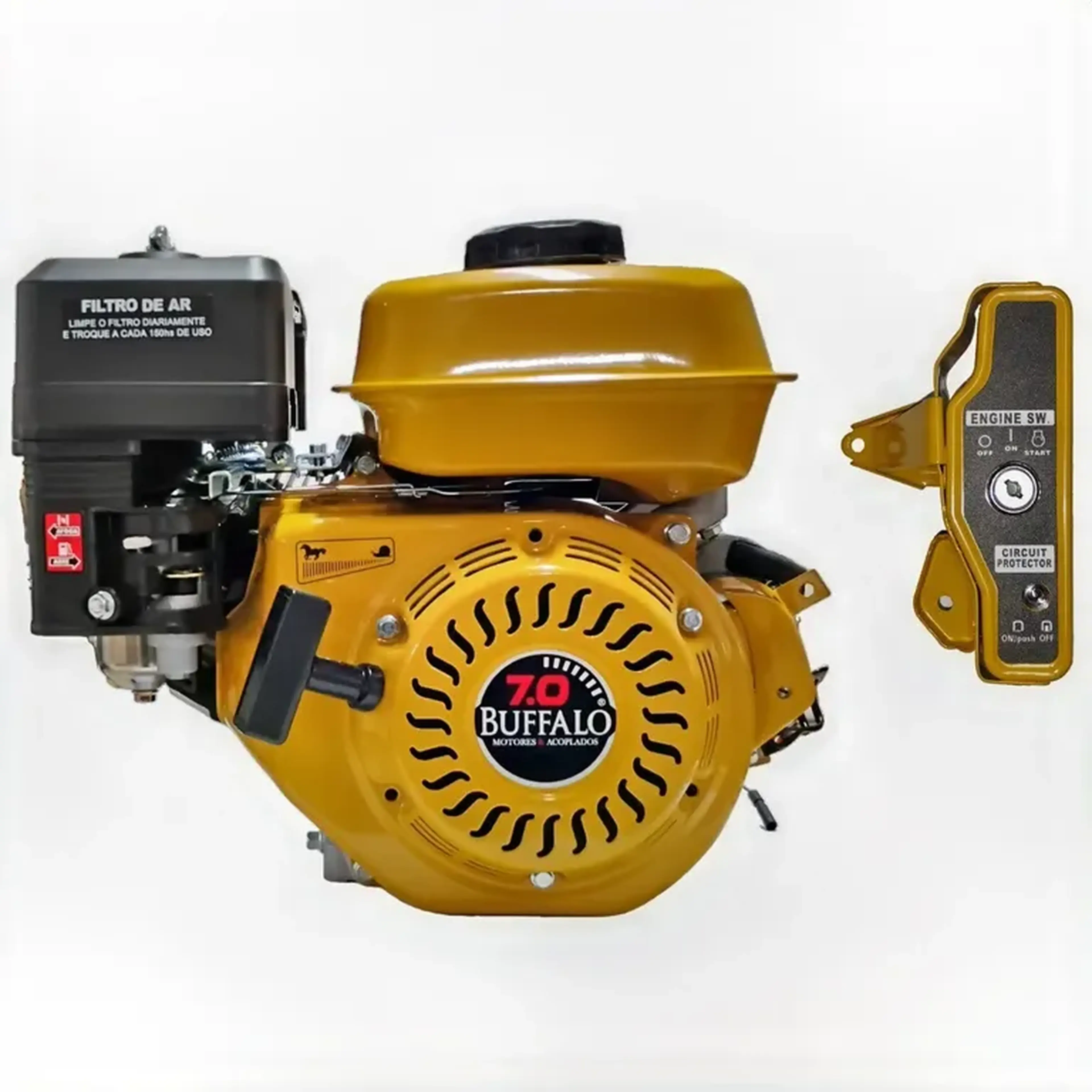 Motor a Gasolina Buffalo BFGE 7.0 cv Partida Elétrica 60701 imagem