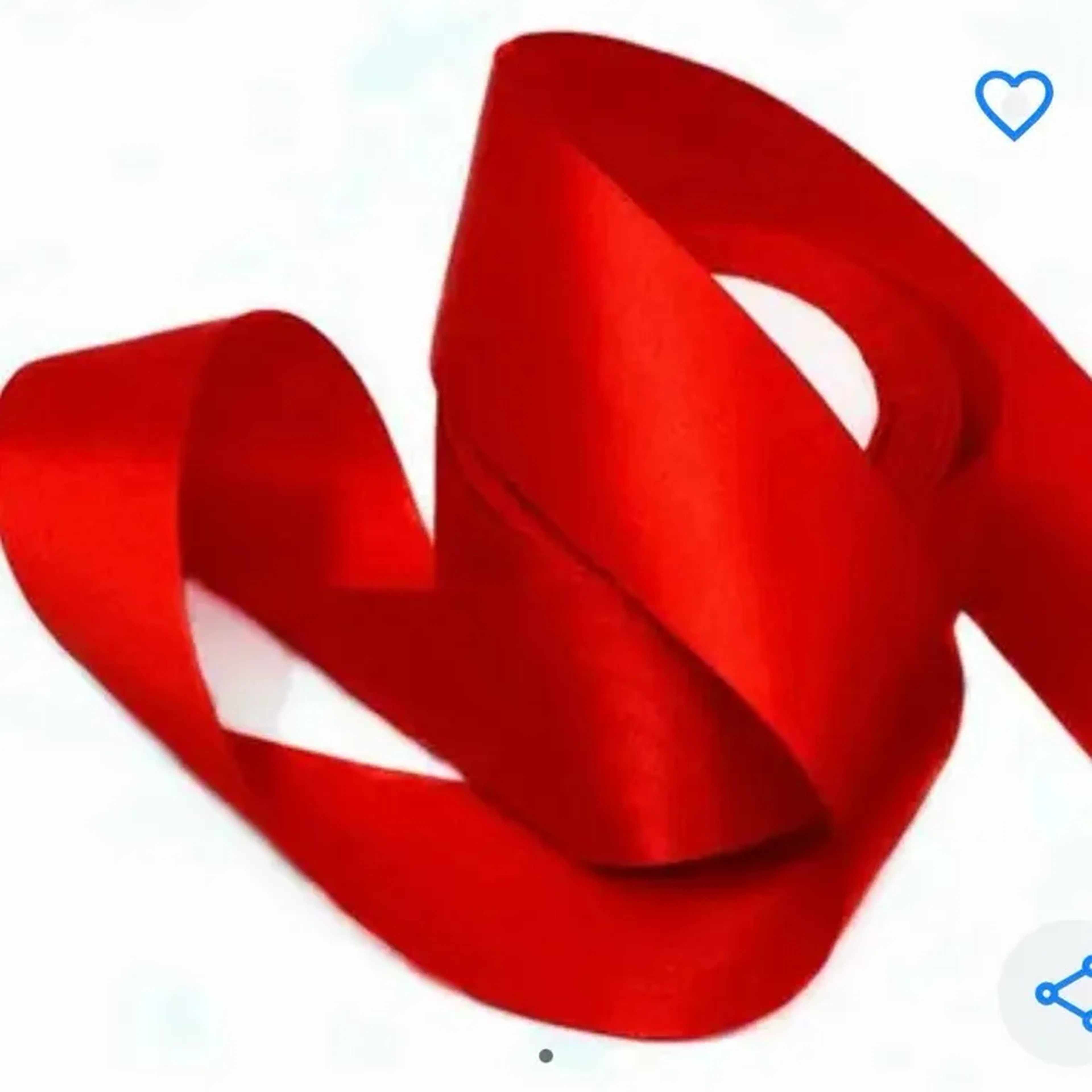 Fita cetim n 9 vermelha com 10 metros imagem