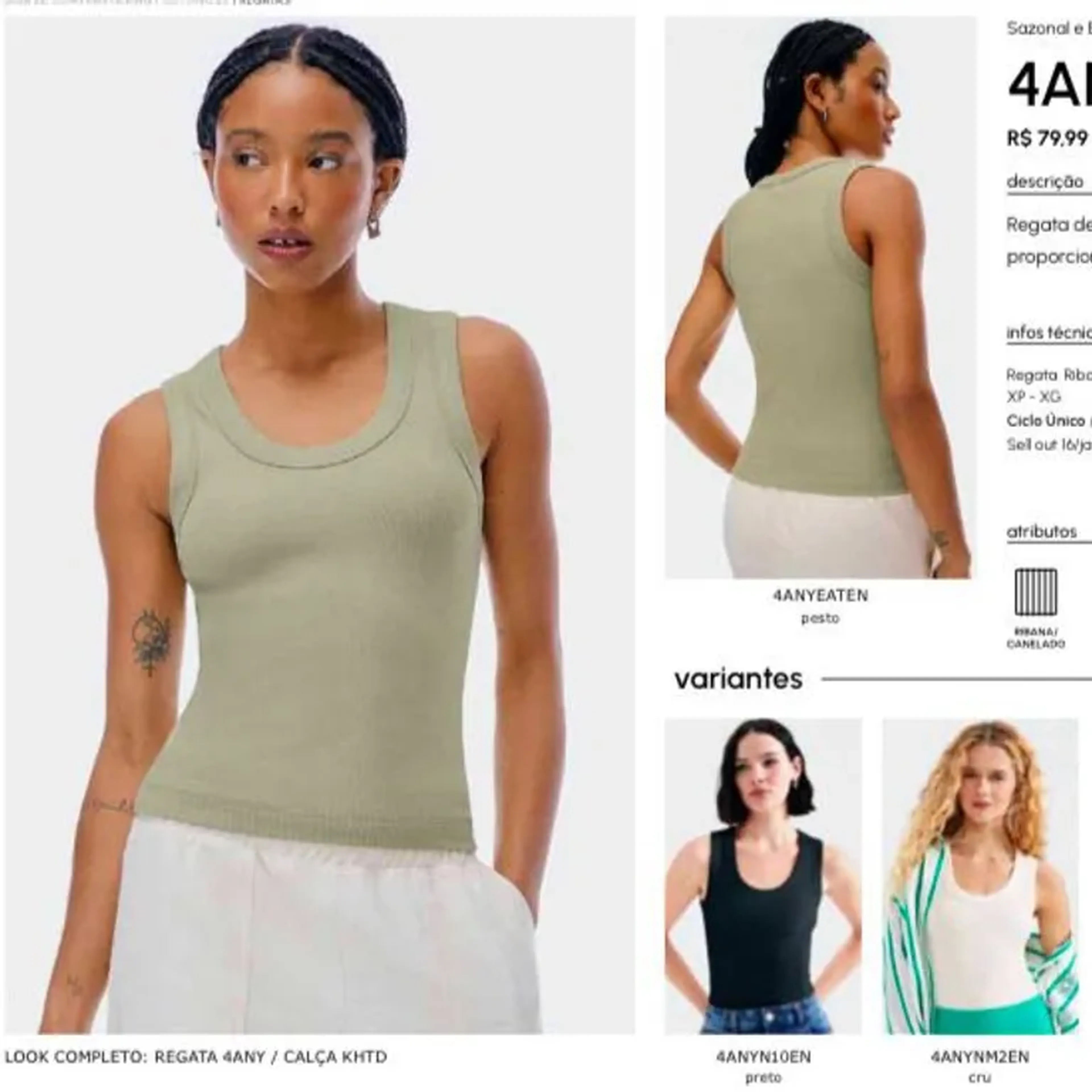 Regata alça + larga imagem