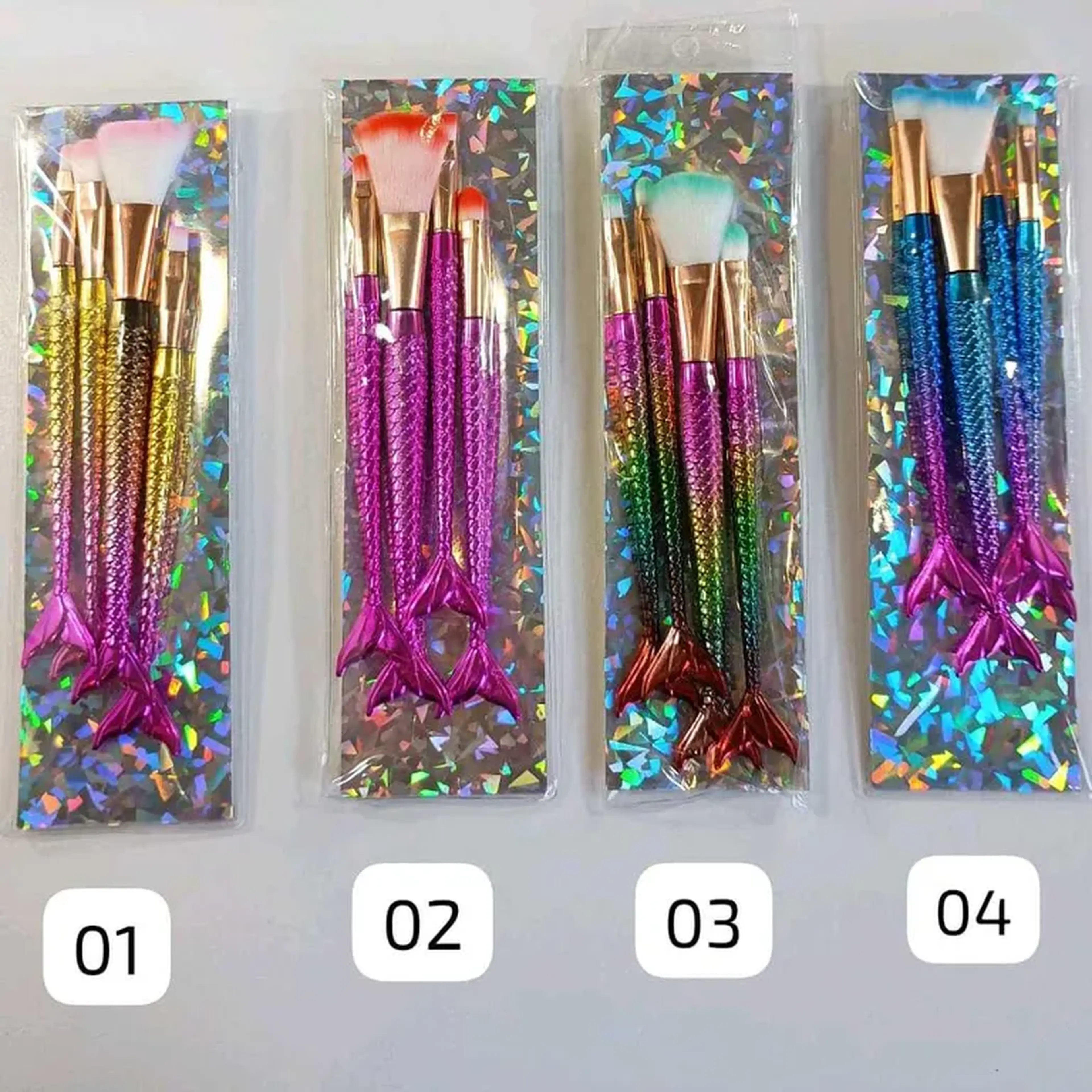 kit 4 pincéis para maquiagem imagem
