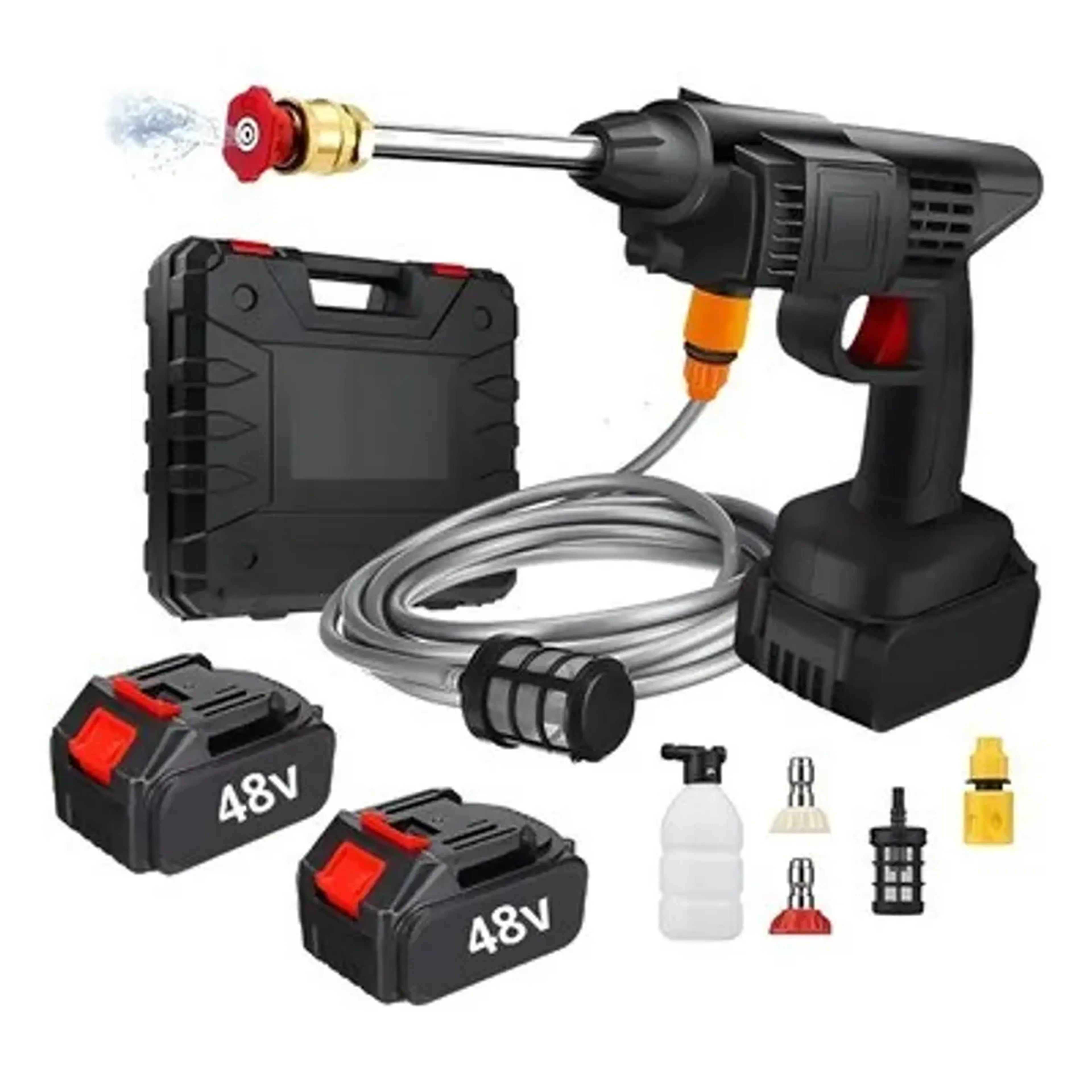 Lavadora de Alta Pressão Portátil Sem Fio 48V – Kit Completo imagem