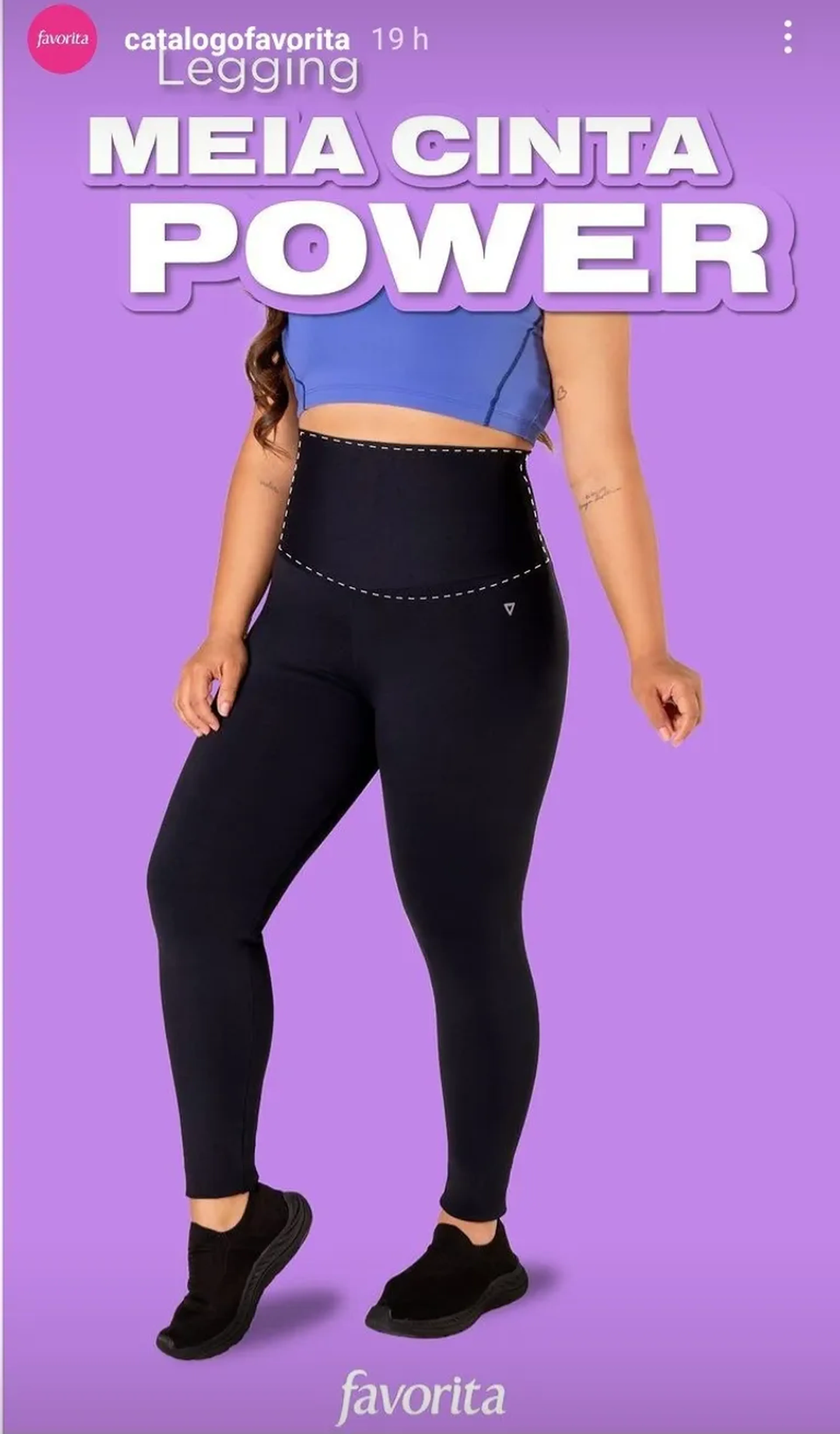 Legging meia cinta POWER da ROMANCE imagem