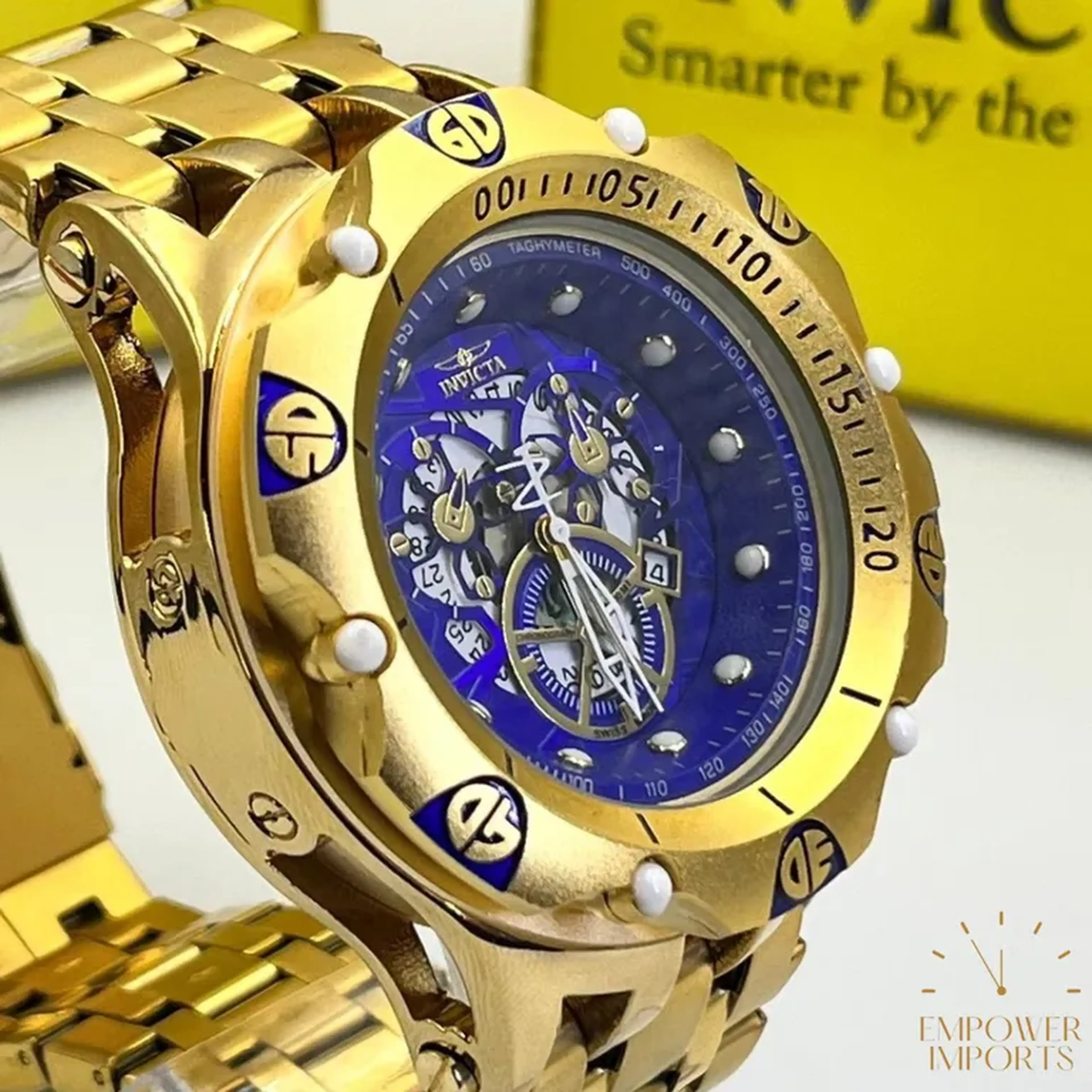 Relógio Invicta Hybrid Fundo Azul imagem
