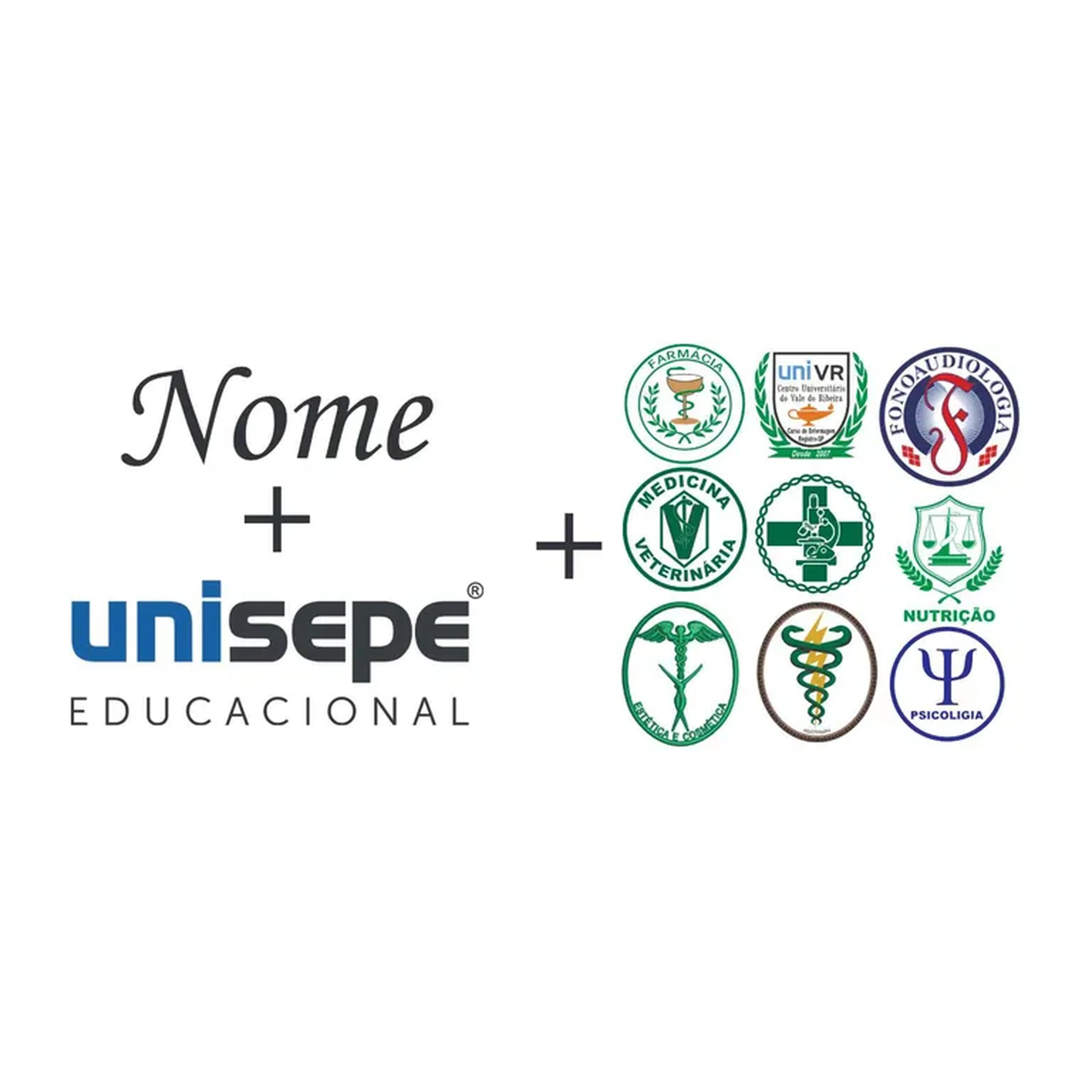 kit bordados Unisepe nome,curso,educacional imagem