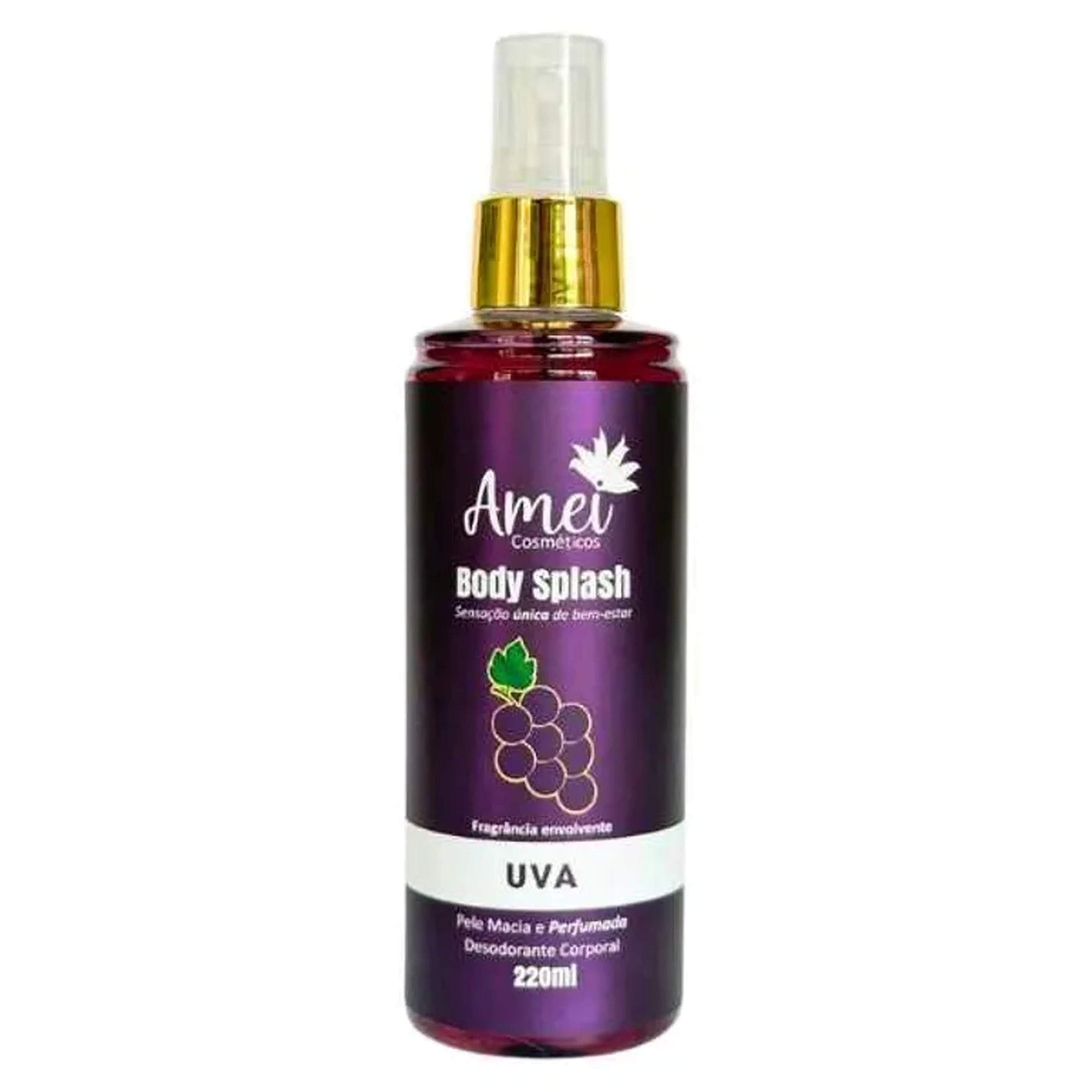 Body Splash Uva Amei Cosméticos 220ml imagem