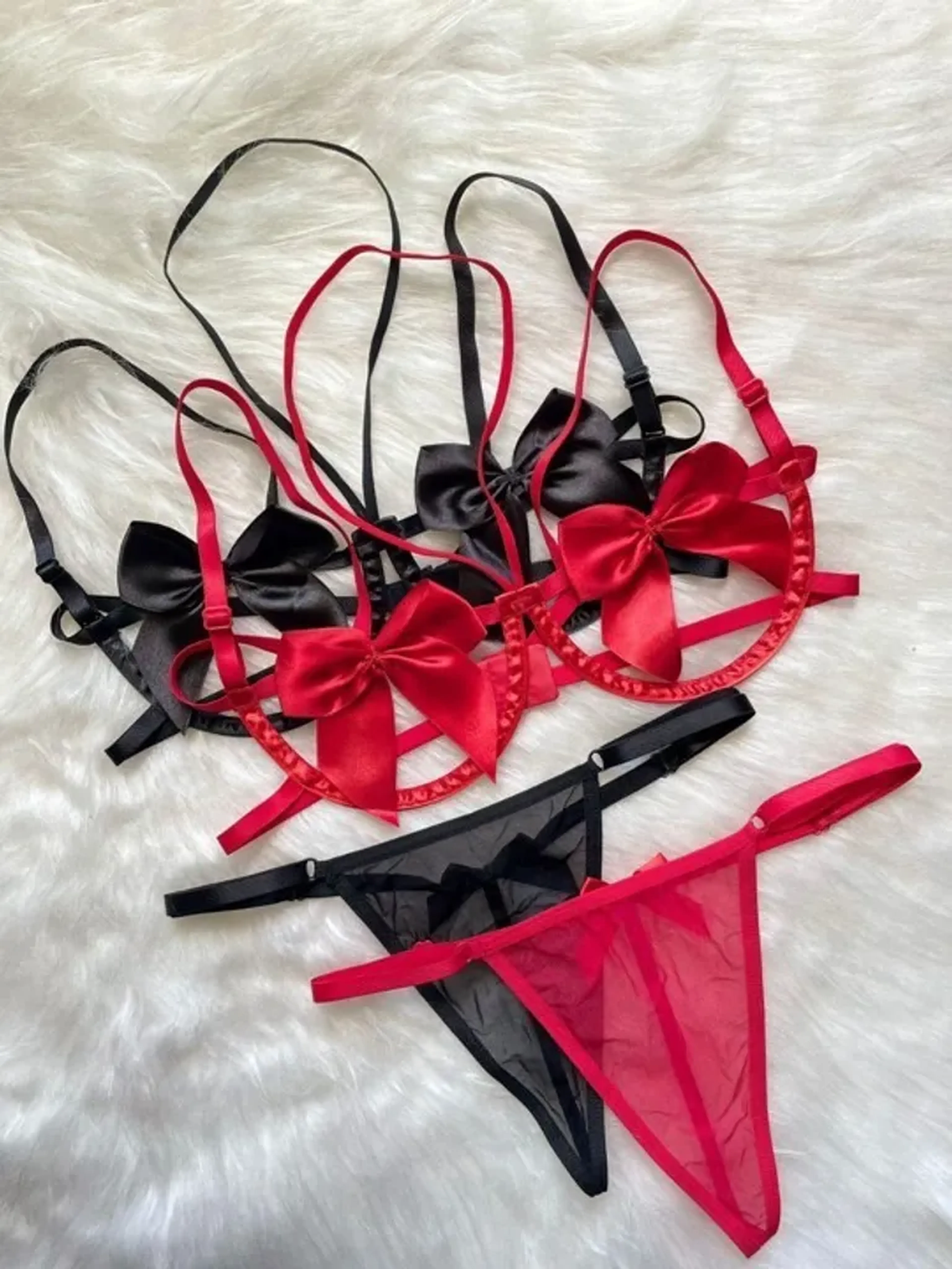 Conjunto Laço - Vermelho imagem