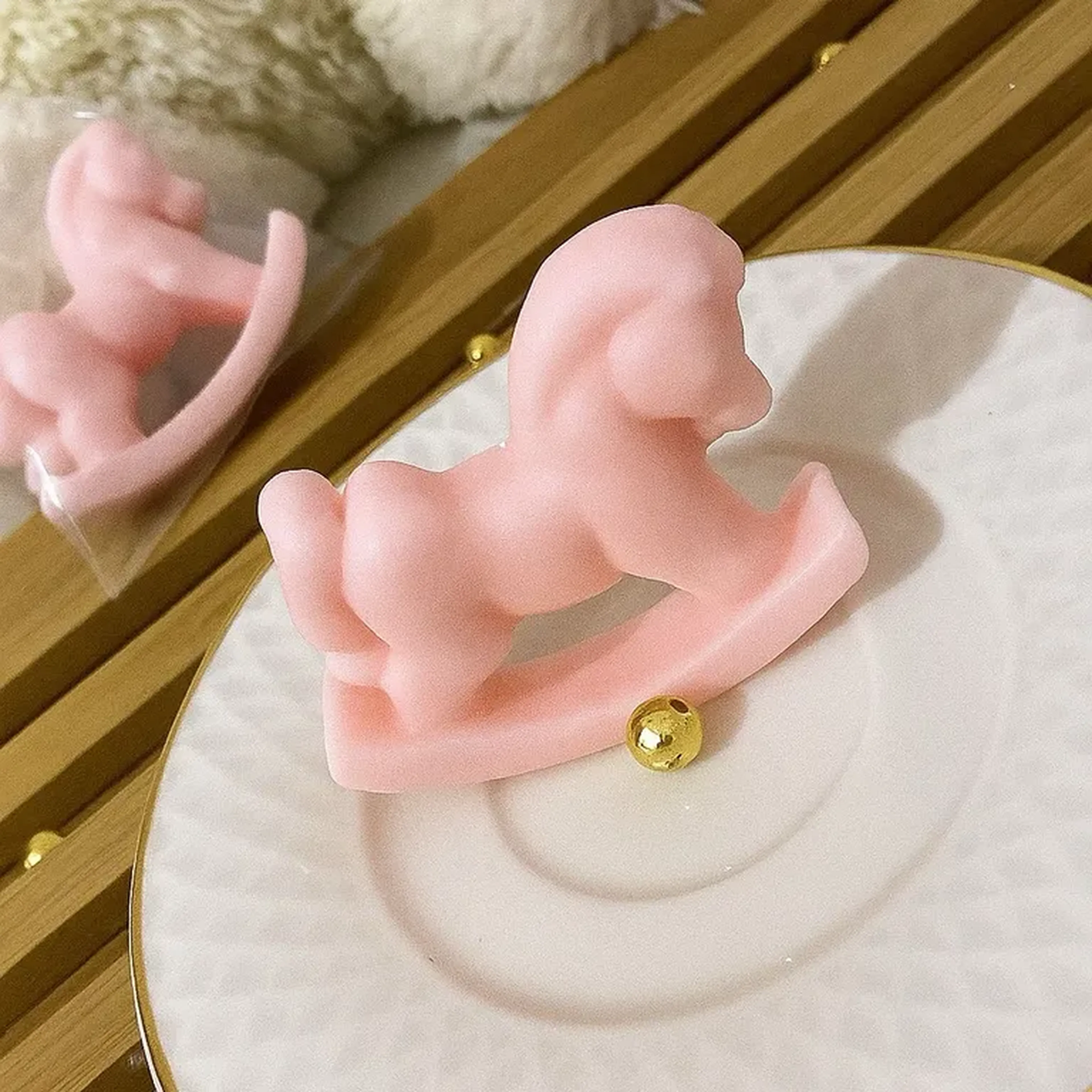 Cavalinho Sabonete Rosa Lembrança Maternidade imagem