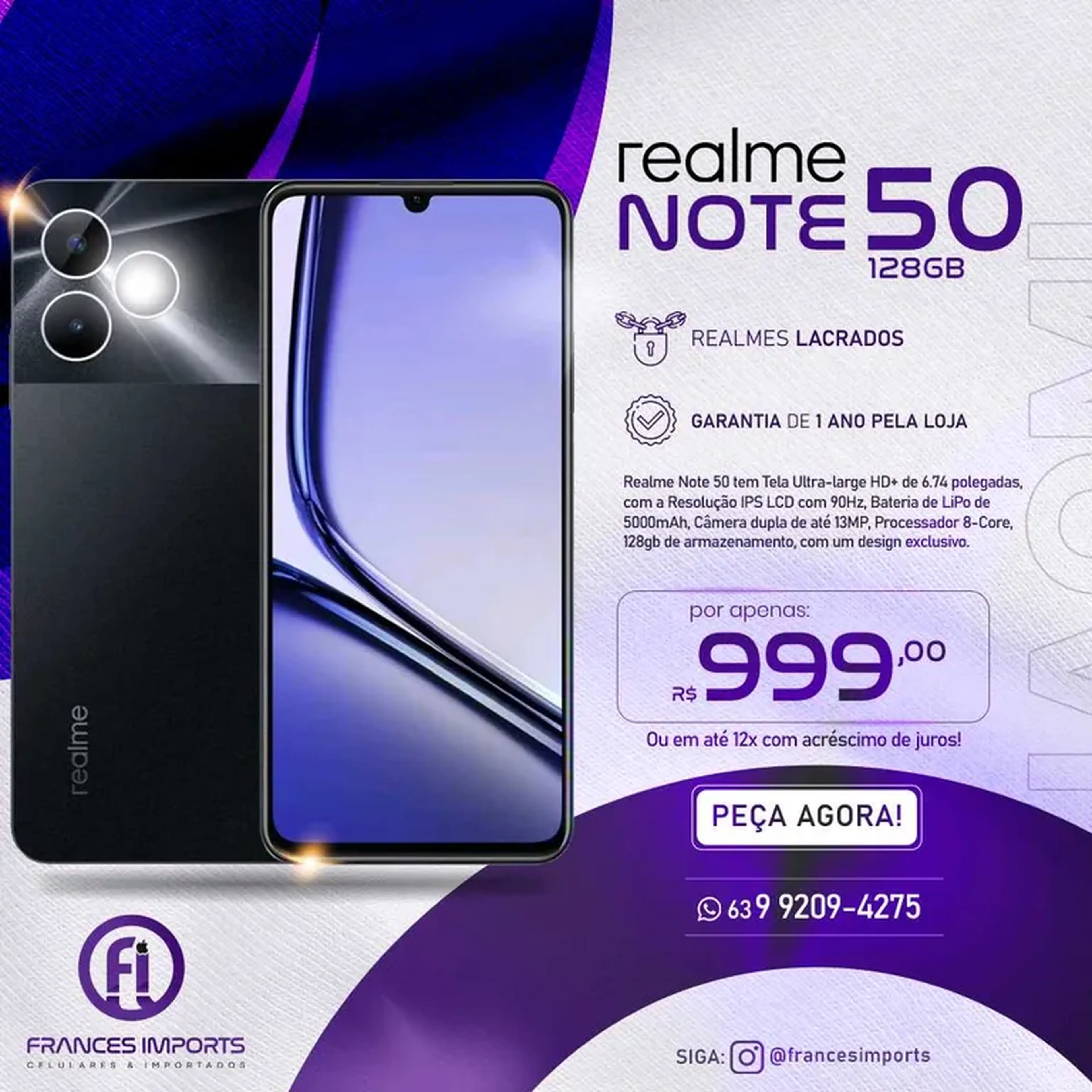 Realme Note 50 128GB Lacrado imagem