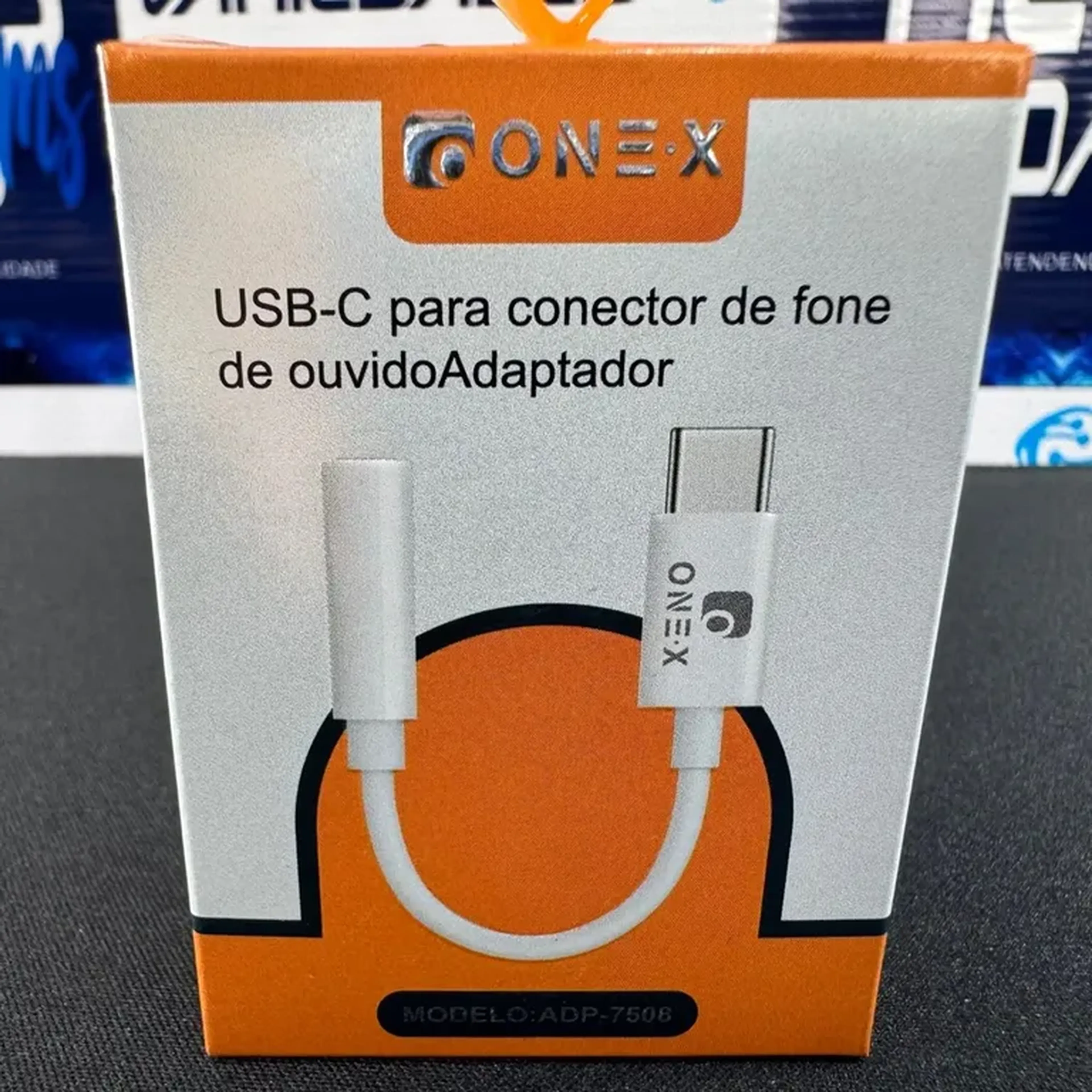 Cabo Adaptador Tipo C Usb-c ADP-7508 Para Fone P2 P3 3.5mm imagem