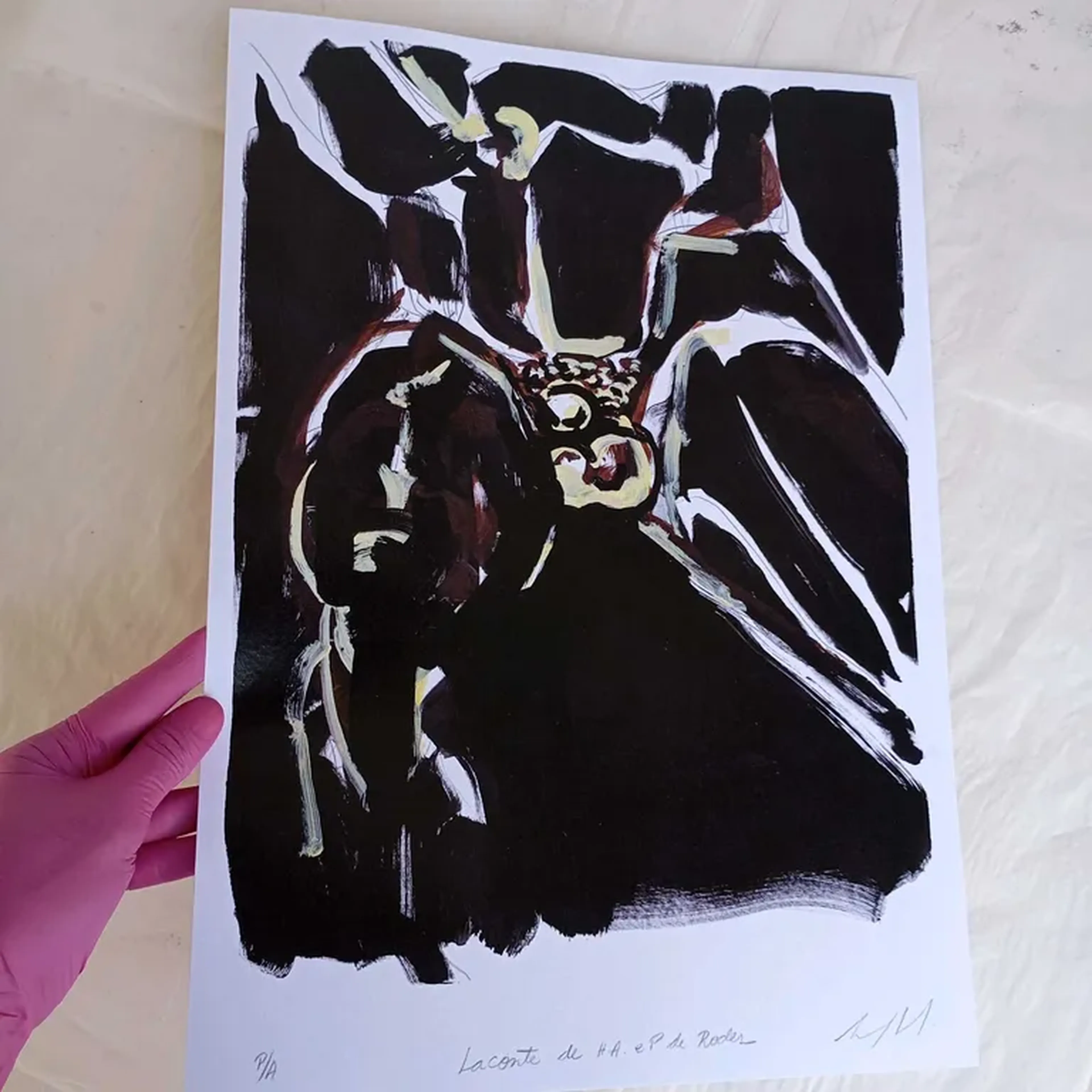 Para 5° C - Laconte des Rodes - 30 x 42 cm gravura assinada imagem