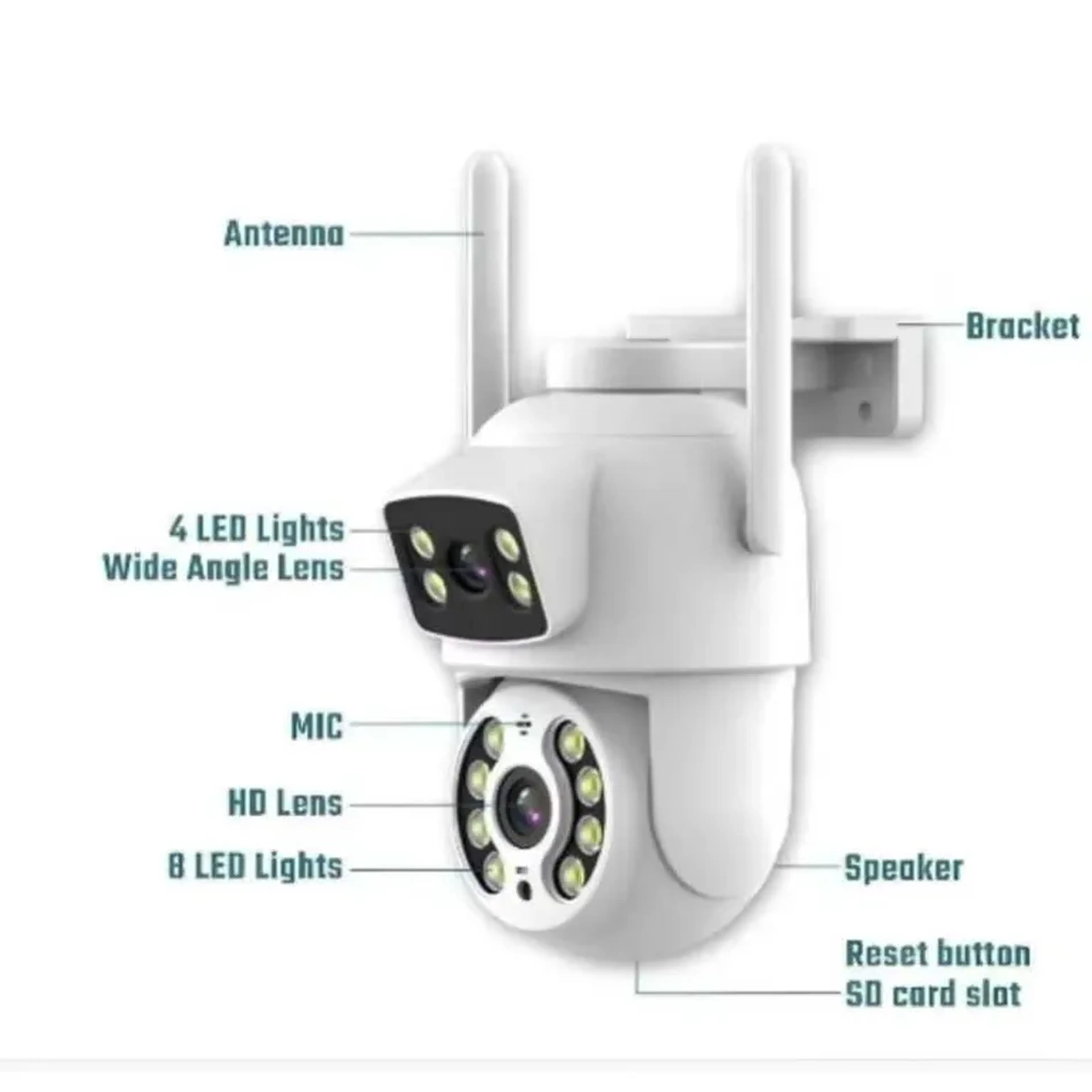 Câmera Externa Ip Prova D'água Infravermelho Externa Wifi Hd imagem