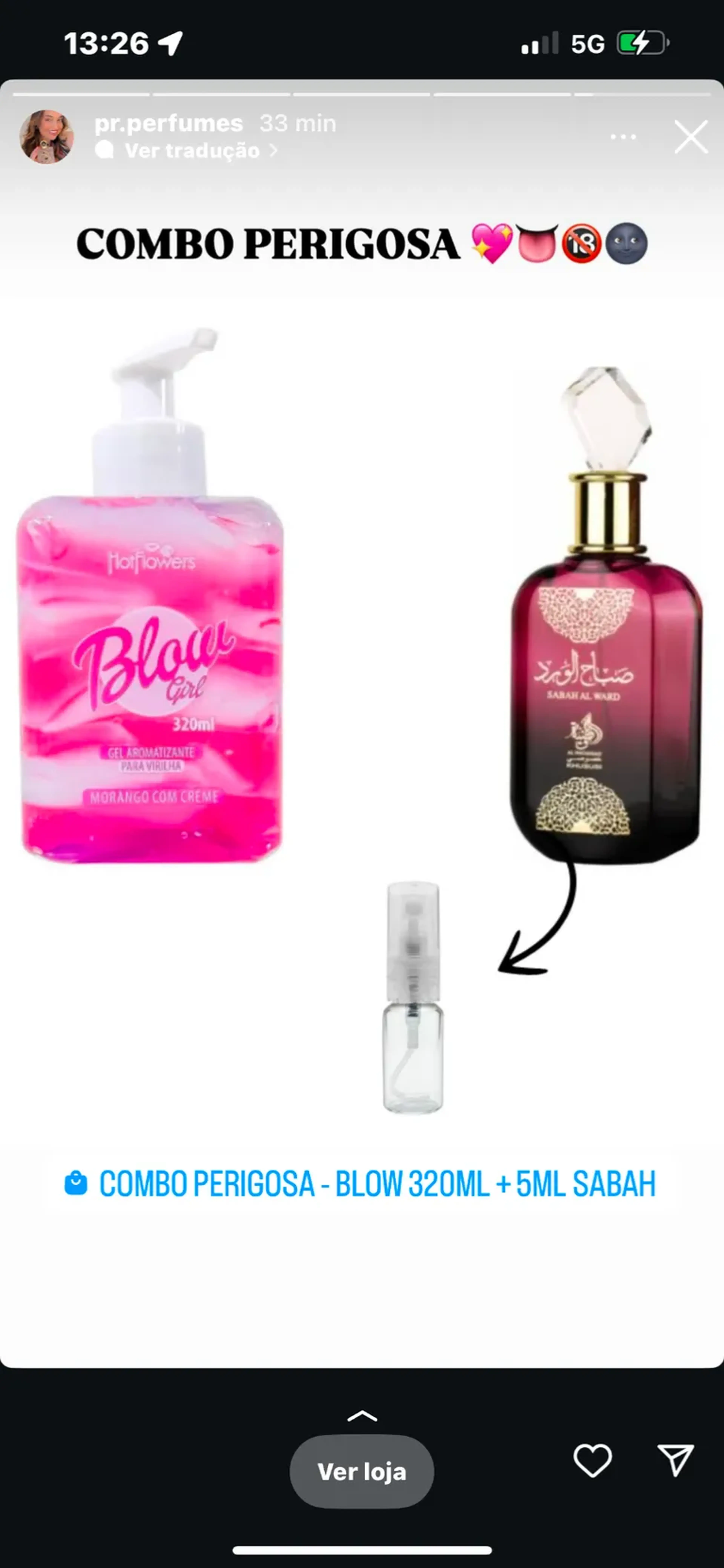 Blow 320ml + Decant Sabah 5ml imagem