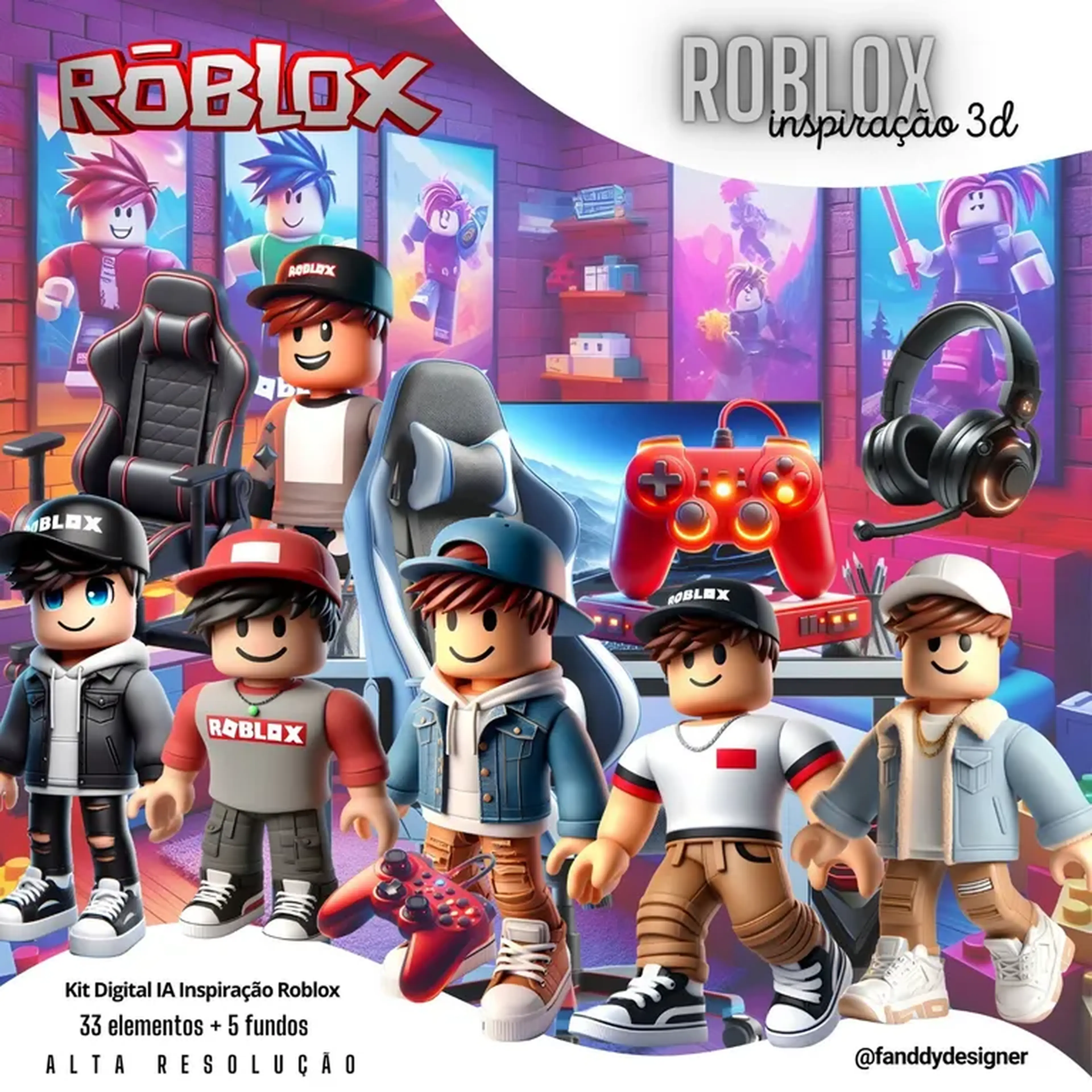 Kit Digital 3D Roblox imagem
