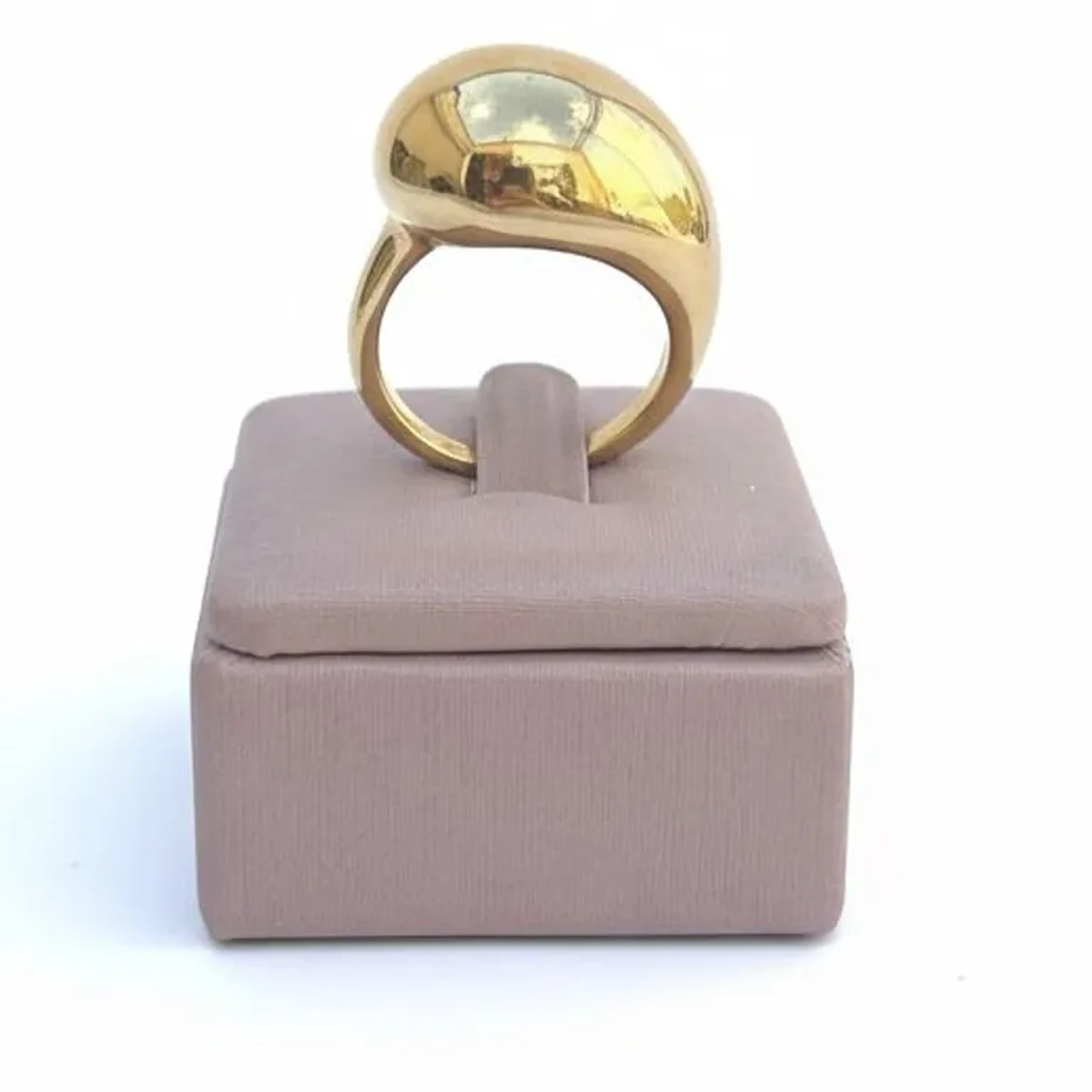 Anel grande inox dourado - N°22 imagem