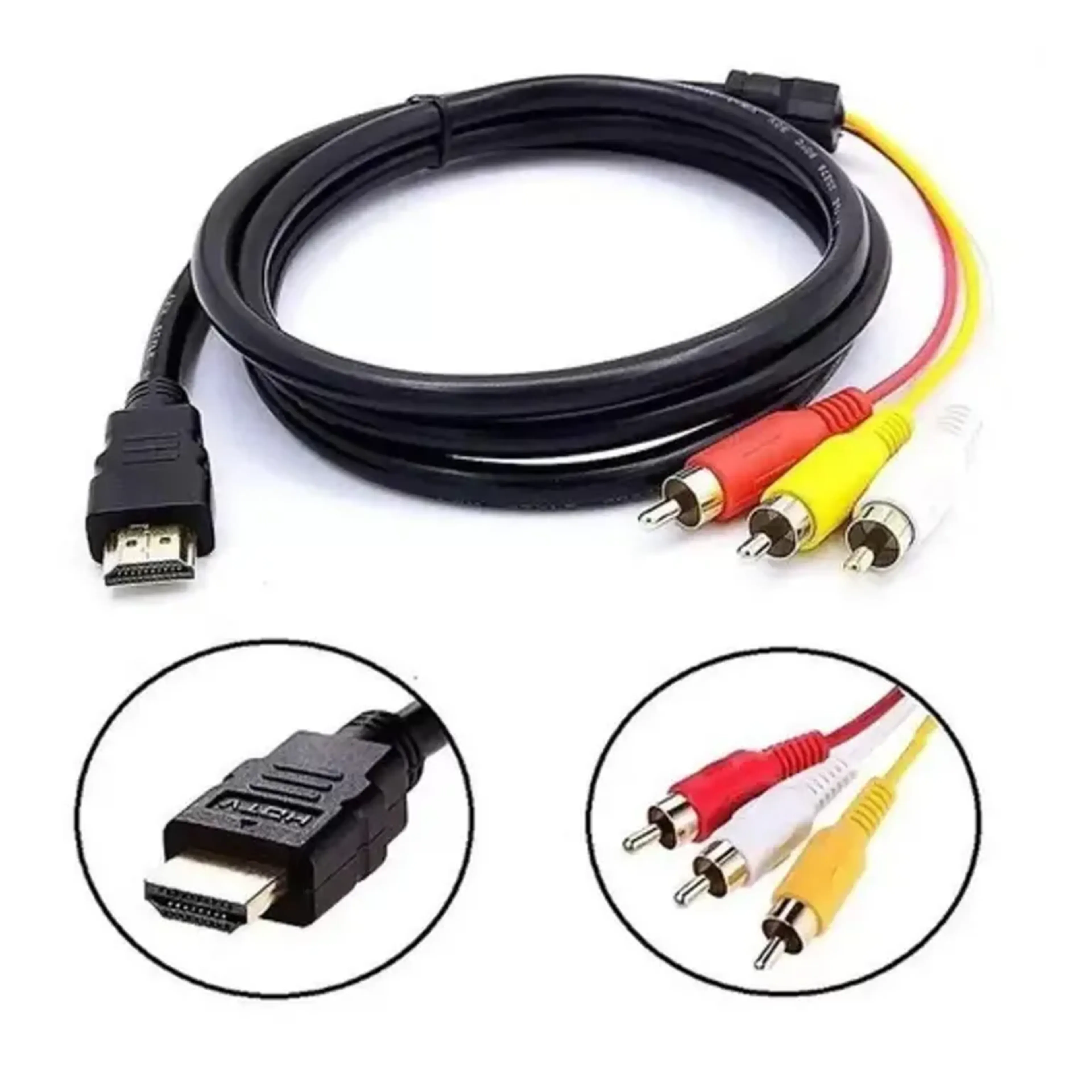 Cabo Adaptador Hdmi Para 3 Rca para Playstation imagem