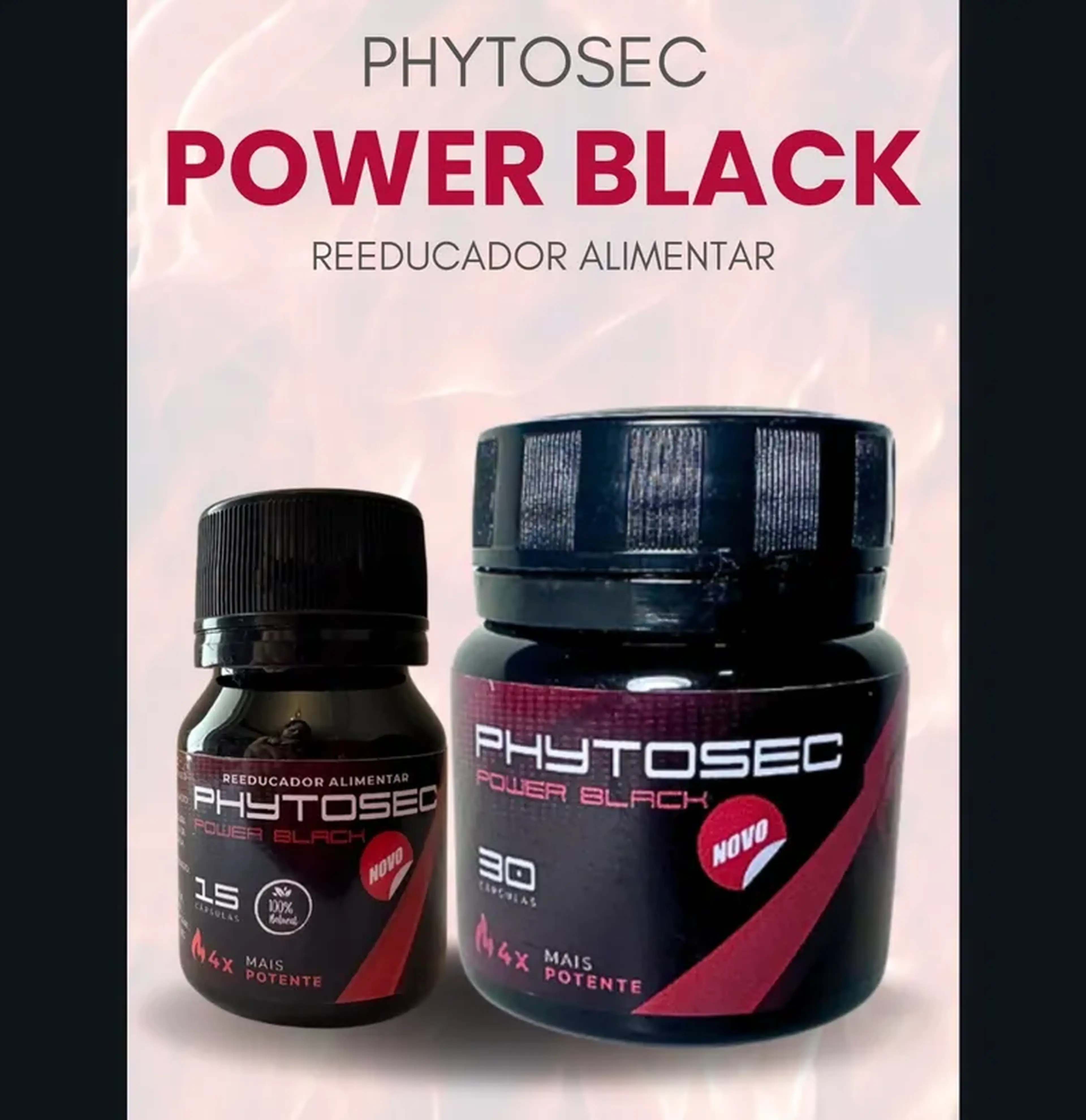 PHYTOSEC POWER BLACK - VERMELHO - 15 CAPSULAS. imagem
